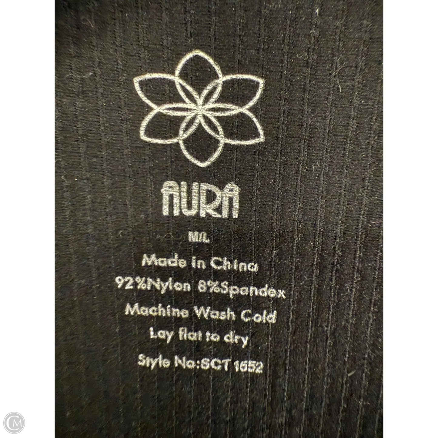 Athletic Top Long Sleeve Crewneck By Clothes Mentor In Black, Size: M