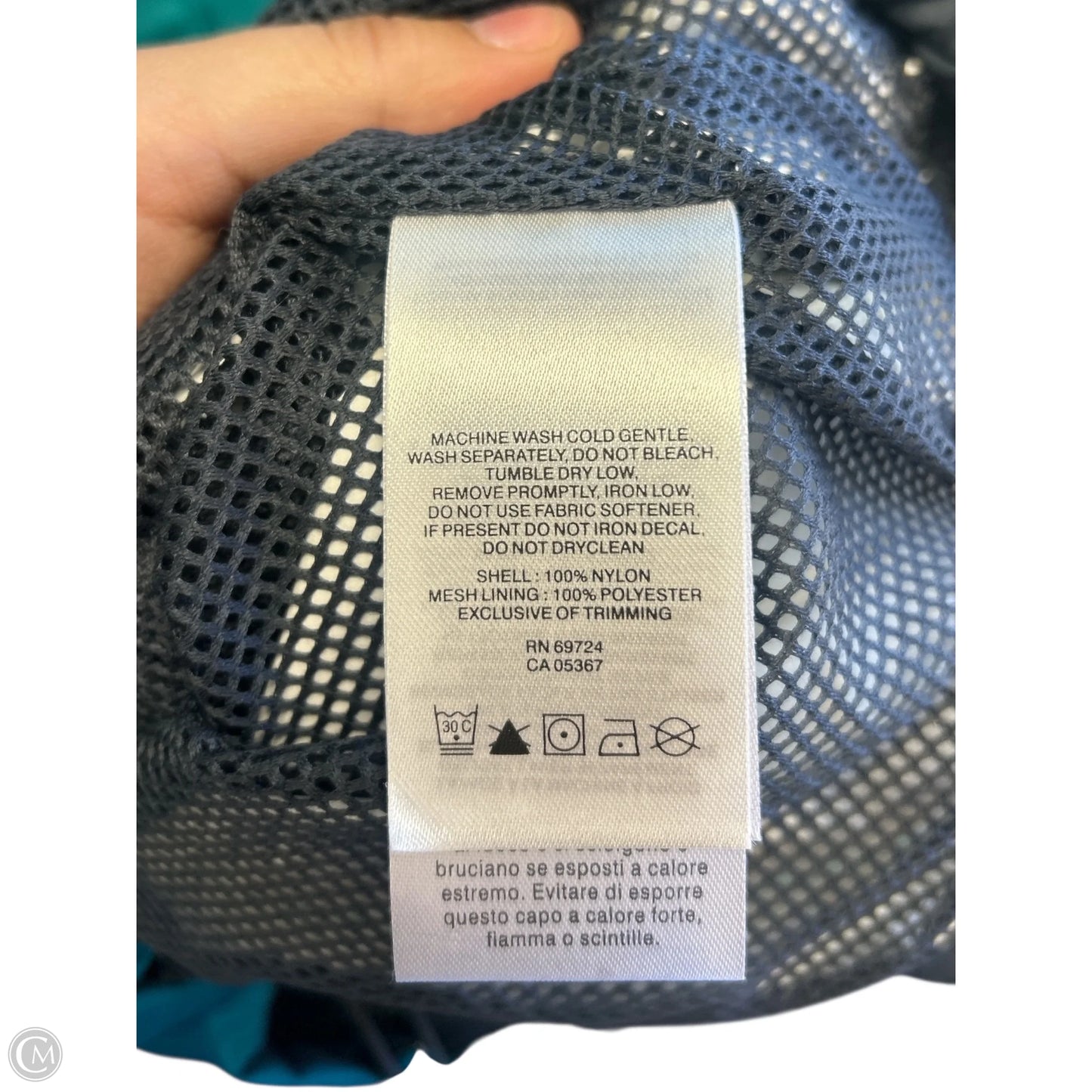 Jacket Windbreaker By Columbia In Blue, Size: L