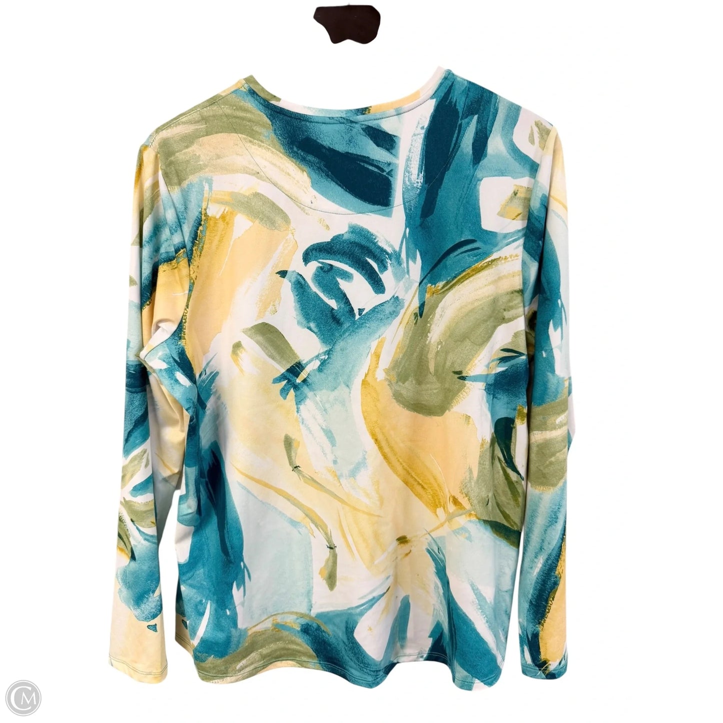 Top Long Sleeve By Chicos In Multi-colored, Size: L