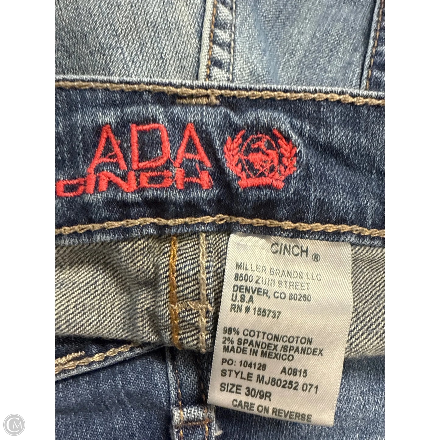 Jeans Boot Cut By Cmc In Blue Denim, Size: 10