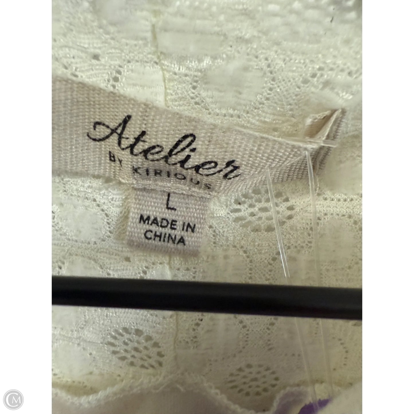 Top Long Sleeve By Atelier In White, Size: L