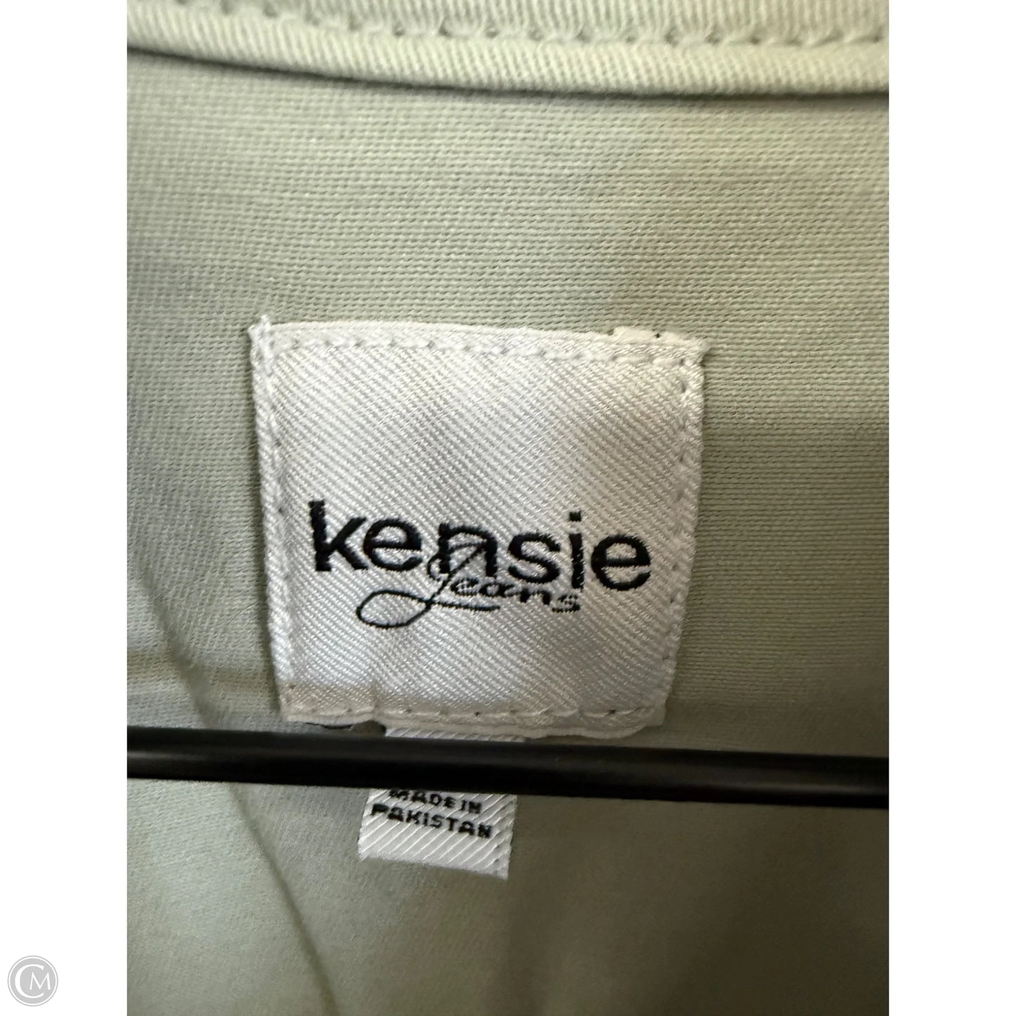 Jacket Denim By Kensie In Green Denim, Size: Xl