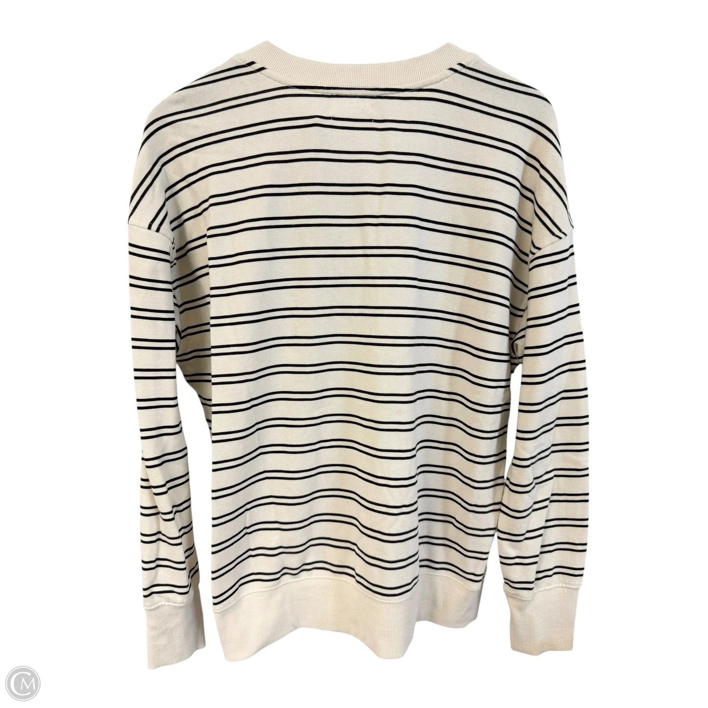 Sweatshirt Crewneck By Maurices In Black & White, Size: L