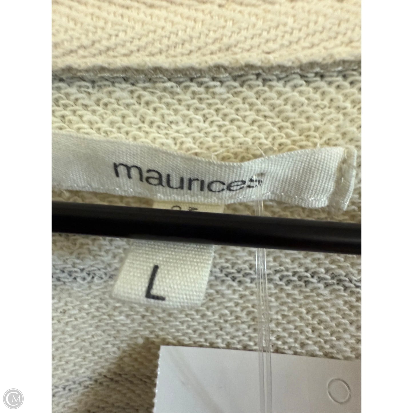 Sweatshirt Crewneck By Maurices In Black & White, Size: L