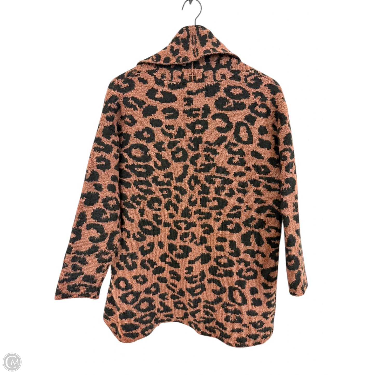 Sweater Cardigan By Time And Tru In Animal Print, Size: S