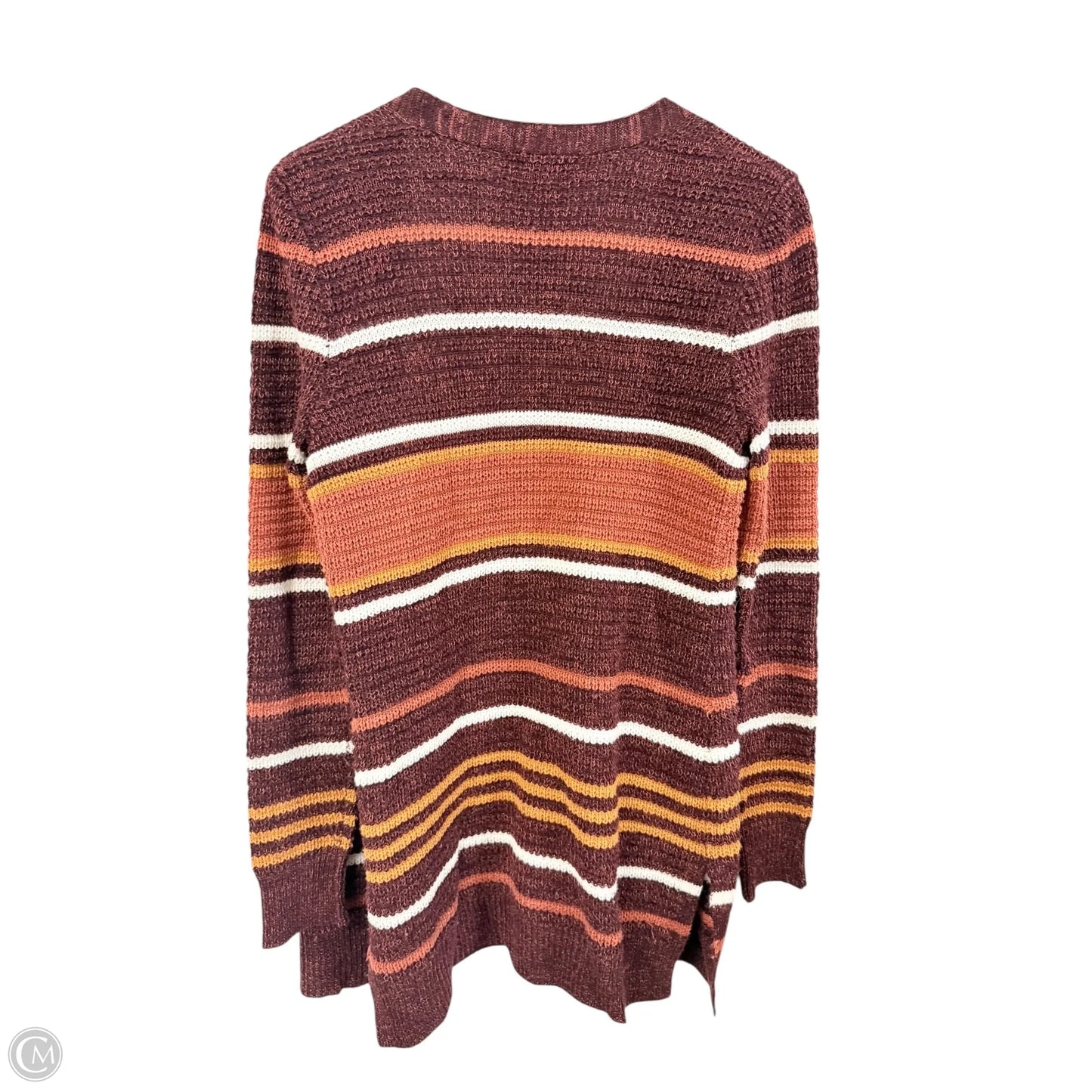 Sweater Cardigan By Cme In Maroon, Size: S