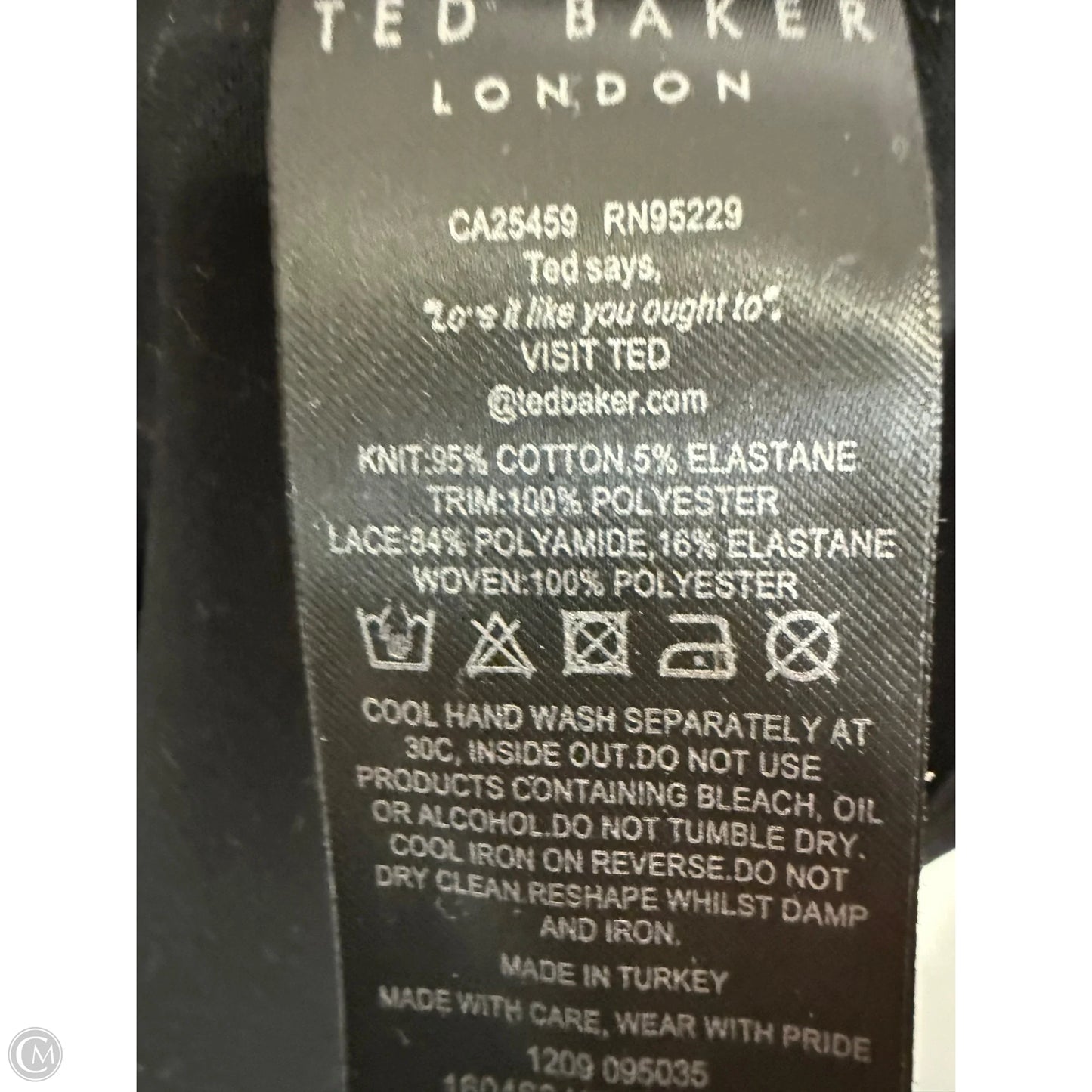 Top Short Sleeve By Ted Baker In Black, Size: 4