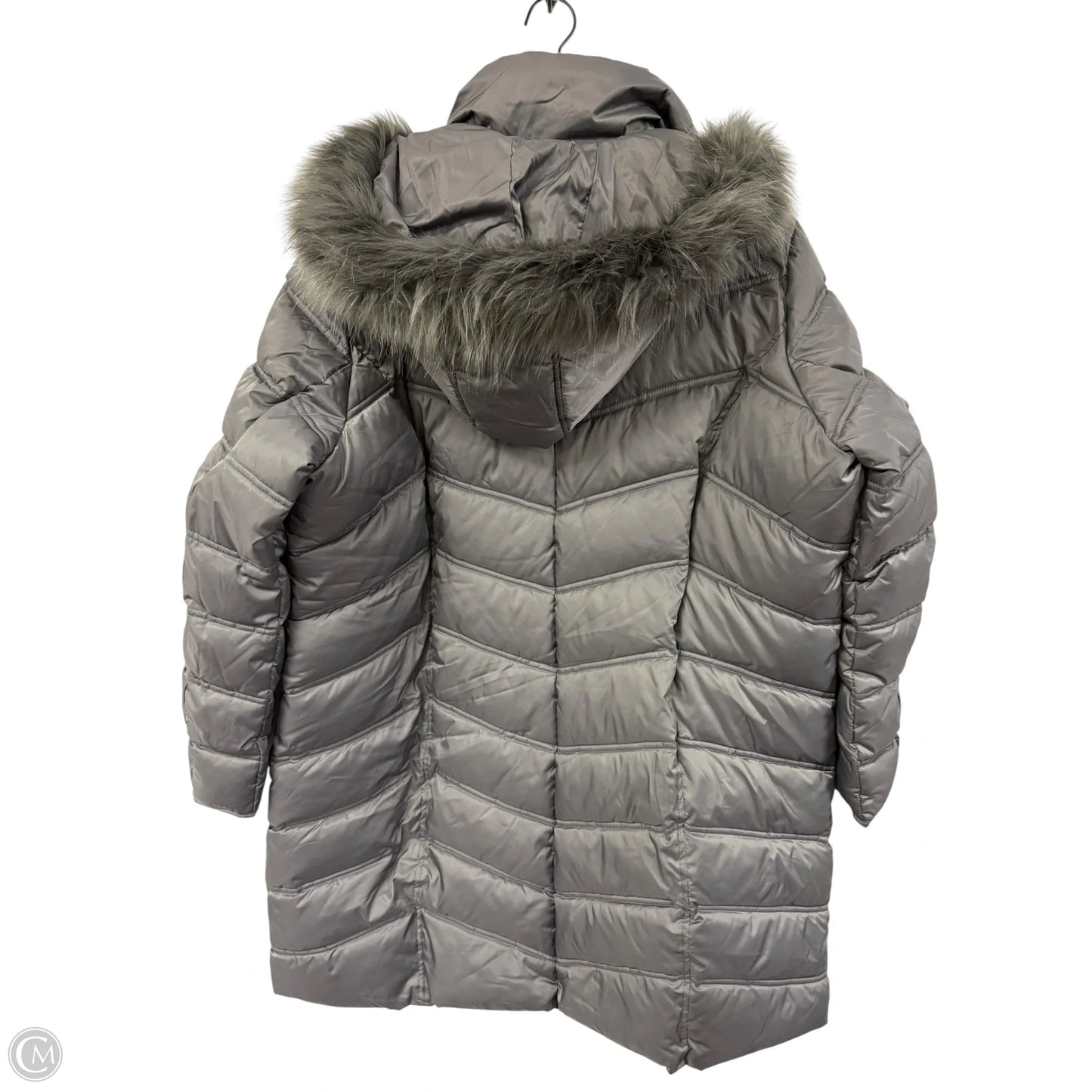 Coat Puffer & Quilted By Kenneth Cole In Silver, Size: 1x