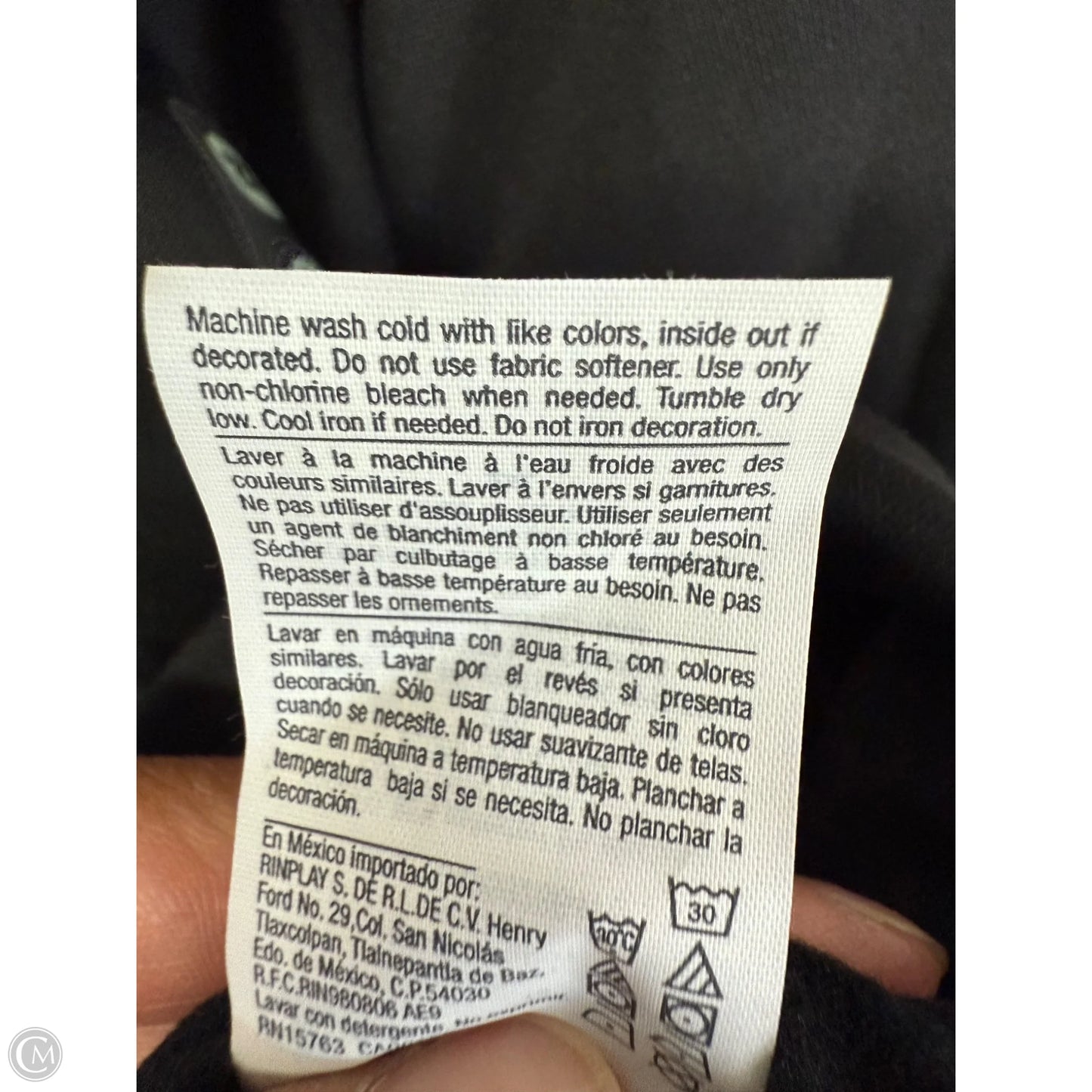 Sweatshirt Hoodie By Champion In Black, Size: 2x