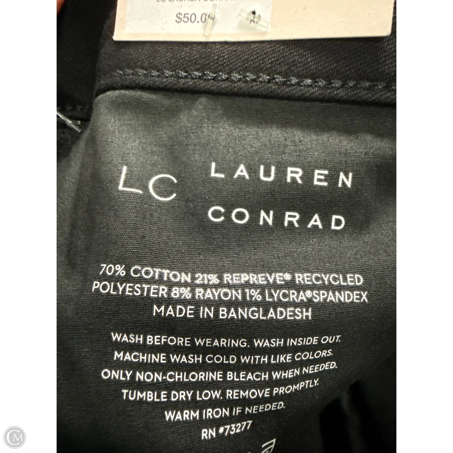 Jeans Skinny By Lc Lauren Conrad In Black Denim, Size: 18