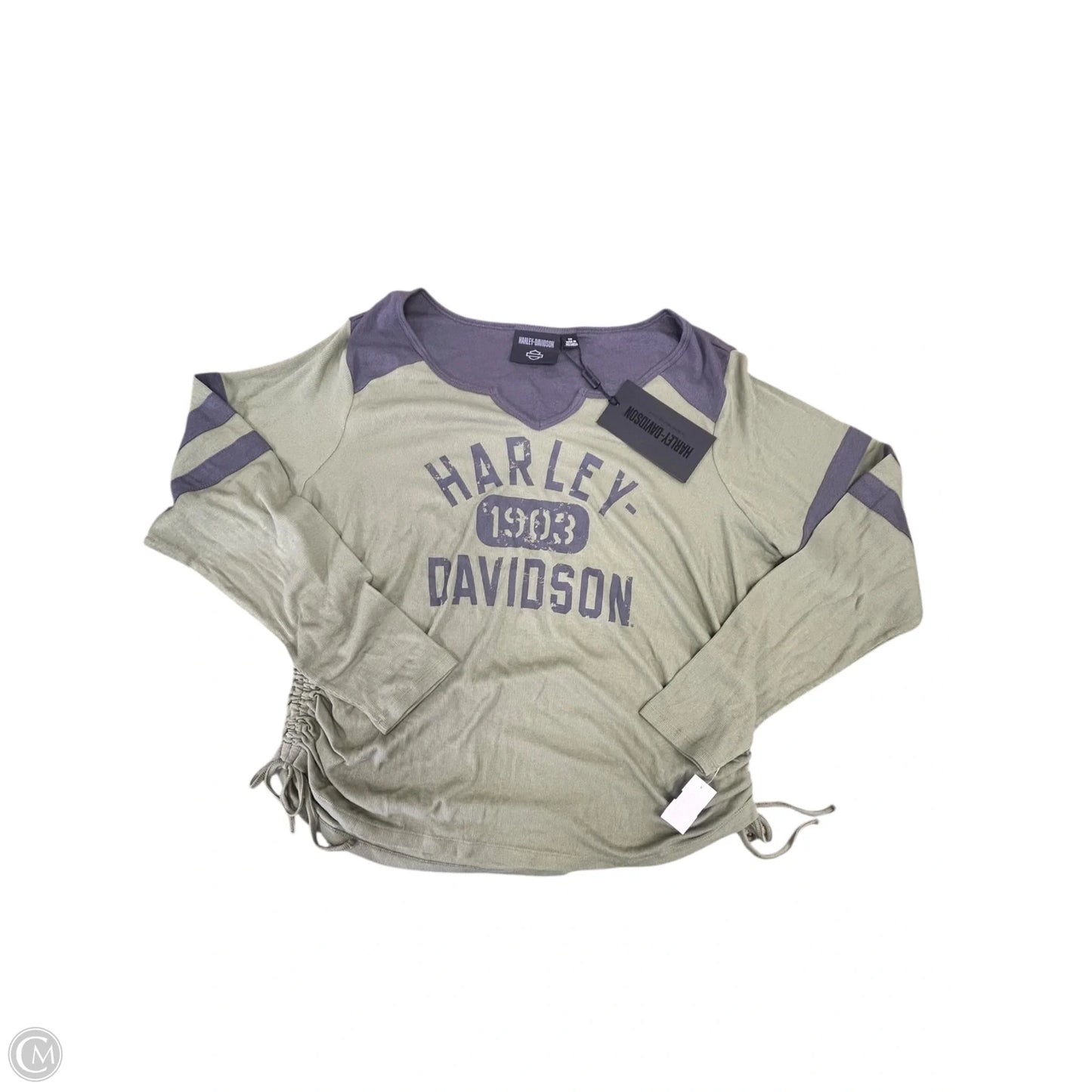 Top Long Sleeve By Harley Davidson In Green, Size: 2x