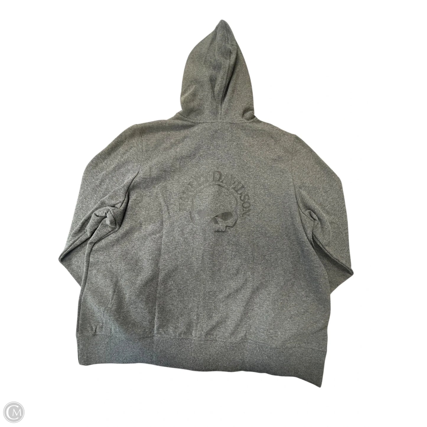 Sweatshirt Hoodie By Harley Davidson In Grey, Size: 2x