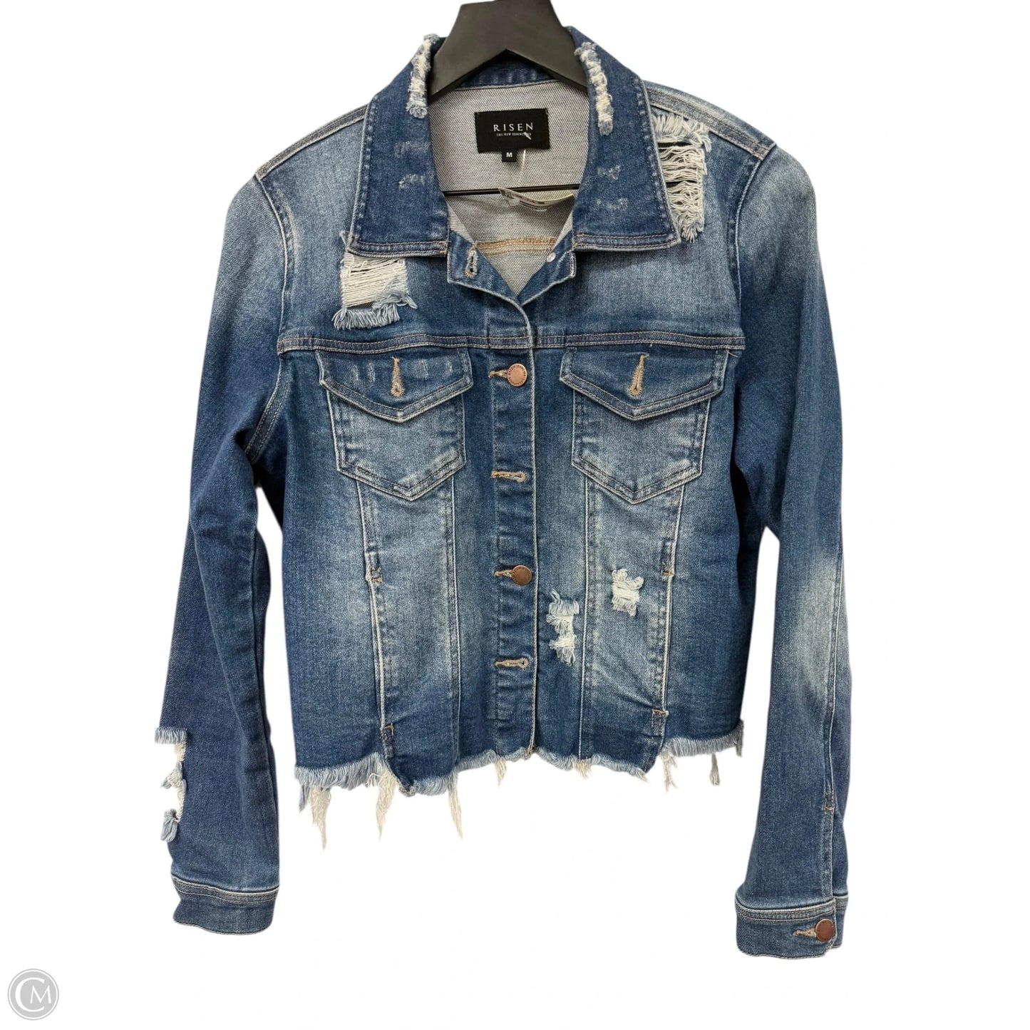 Jacket Denim By Risen In Blue Denim, Size: M