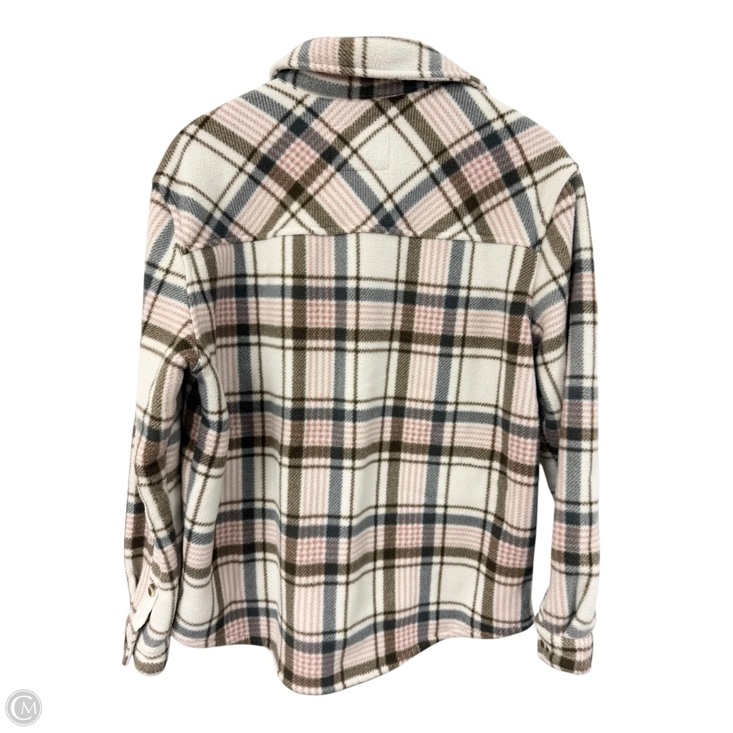 Jacket Shirt By Sage In Multi-colored, Size: L