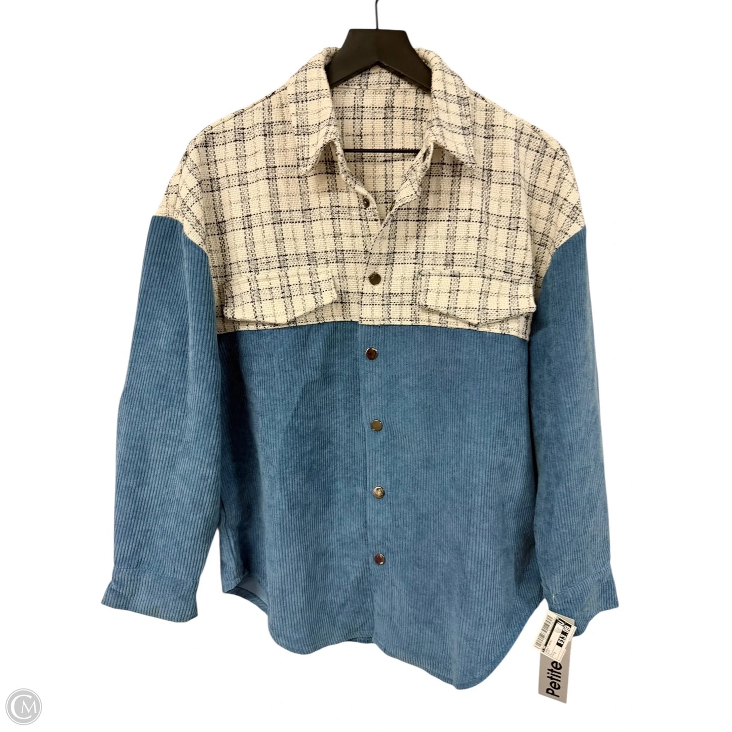 Jacket Shirt By Cmf In Blue, Size: S