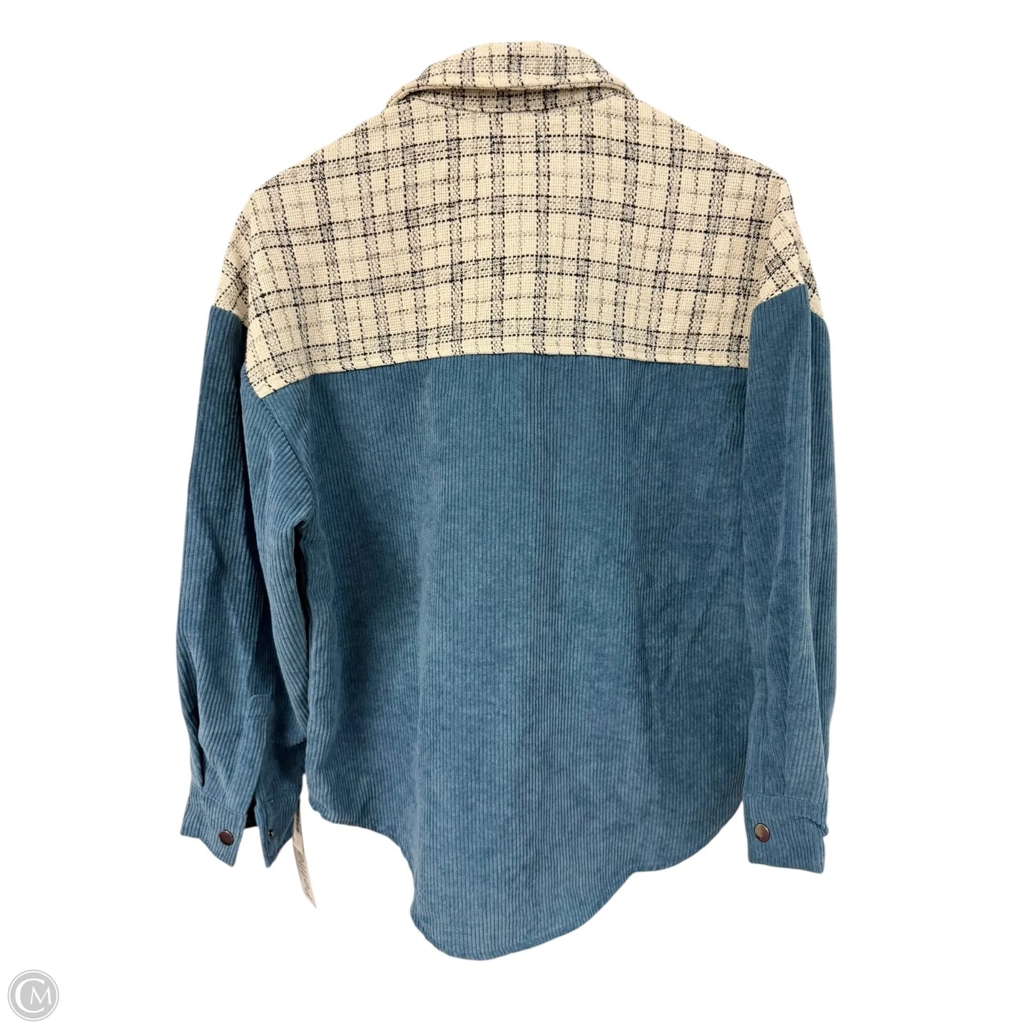 Jacket Shirt By Cmf In Blue, Size: S