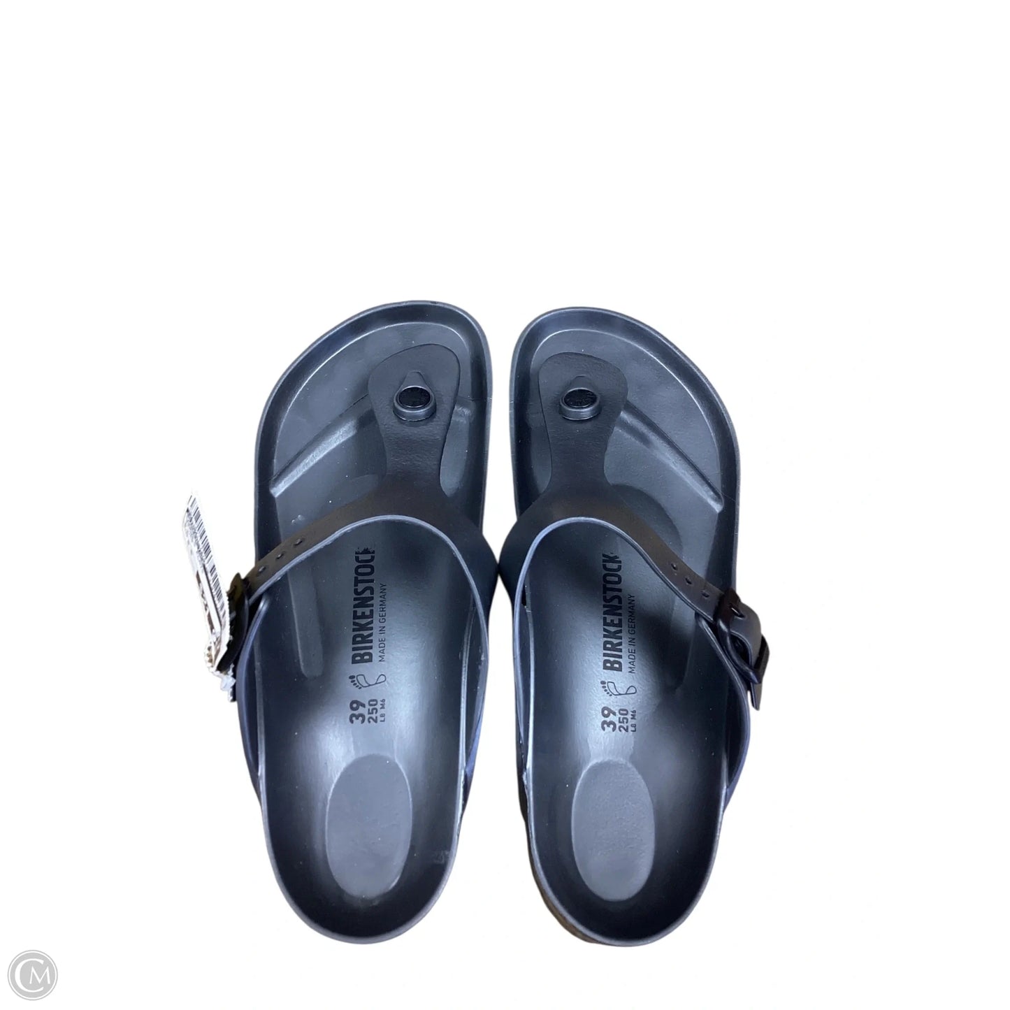 Sandals Flats By Birkenstock In Silver, Size: 8.5