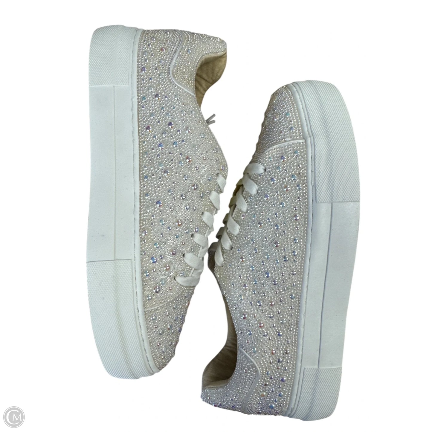 Shoes Sneakers Platform By Betsey Johnson In White, Size: 8.5