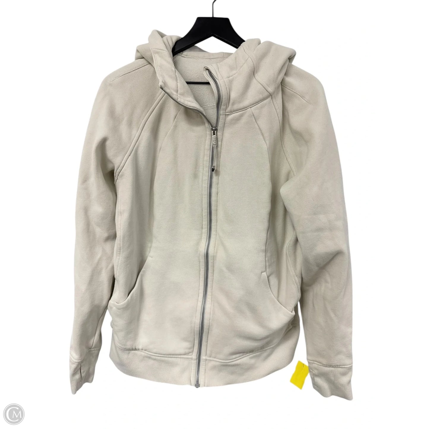 Sweatshirt Hoodie By Lululemon In Cream, Size: L