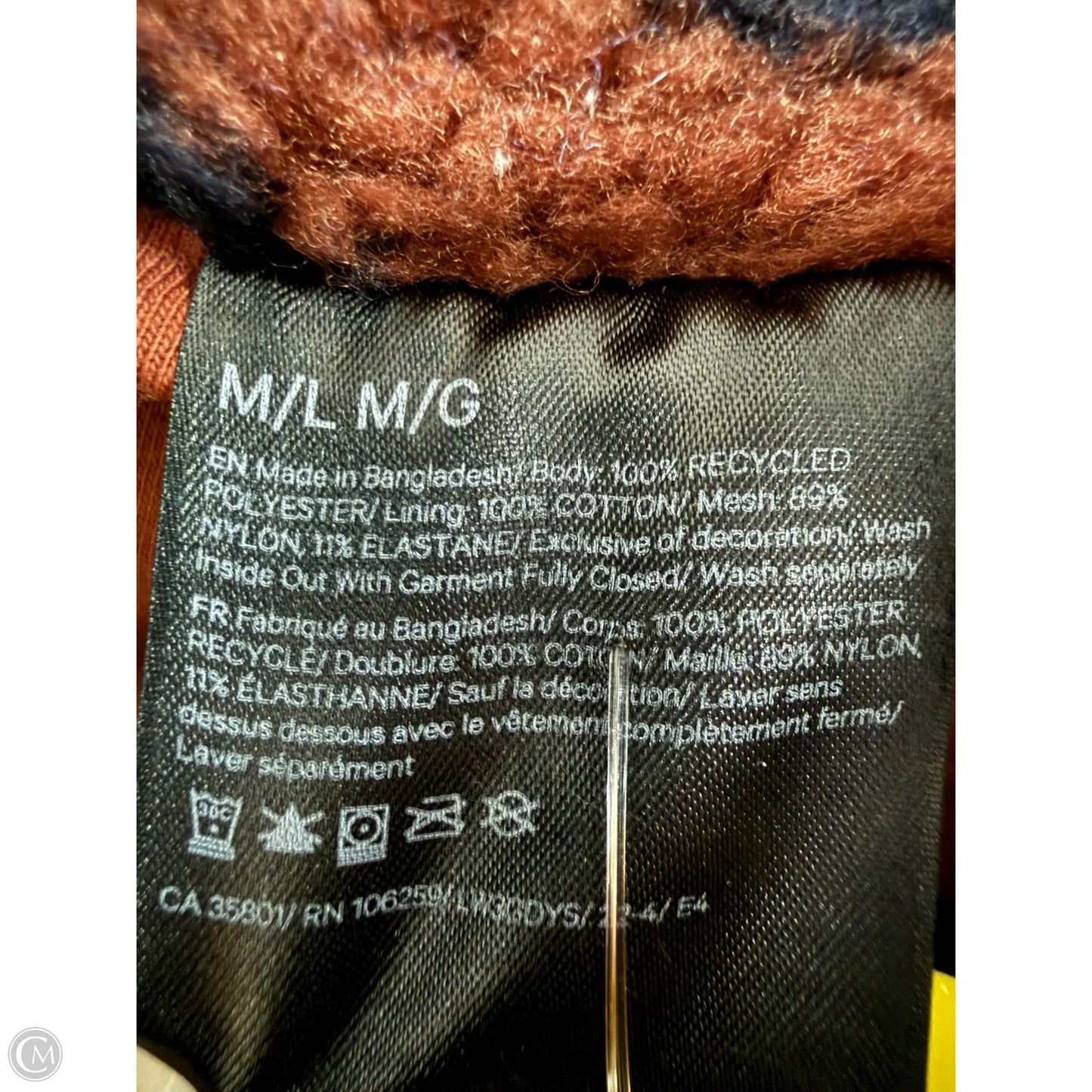 Jacket Faux Fur & Sherpa By Lululemon In Blue & Brown, Size: M