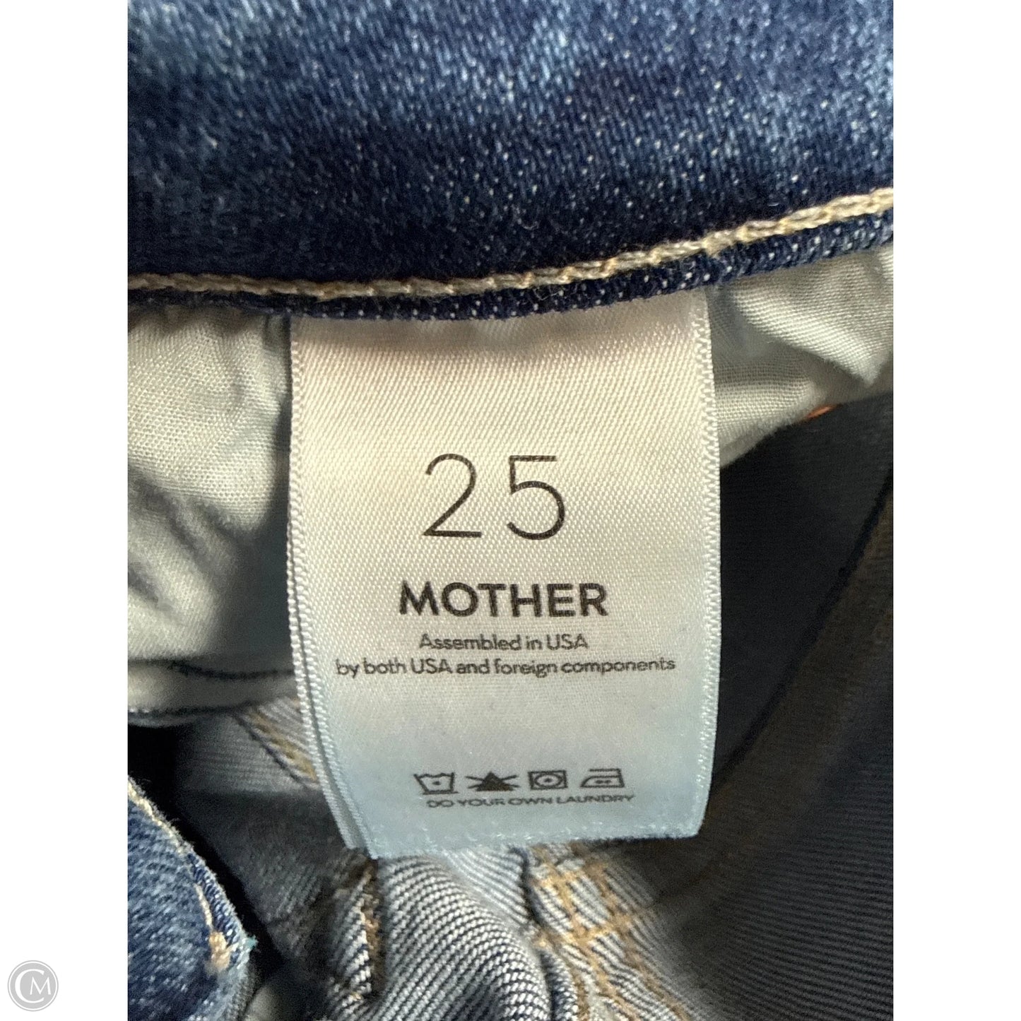 Jeans Straight By Mother In Blue Denim, Size: 2