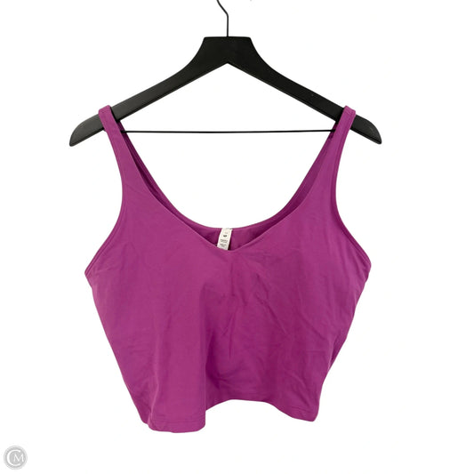 Athletic Tank Top By Lululemon In Purple, Size: 14