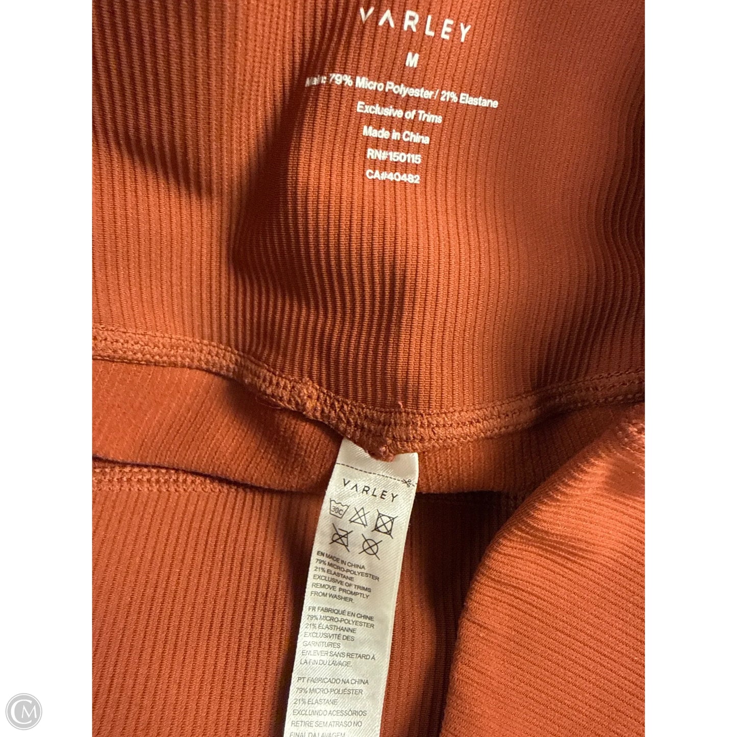 Athletic Leggings By Varley In Bronze, Size: M