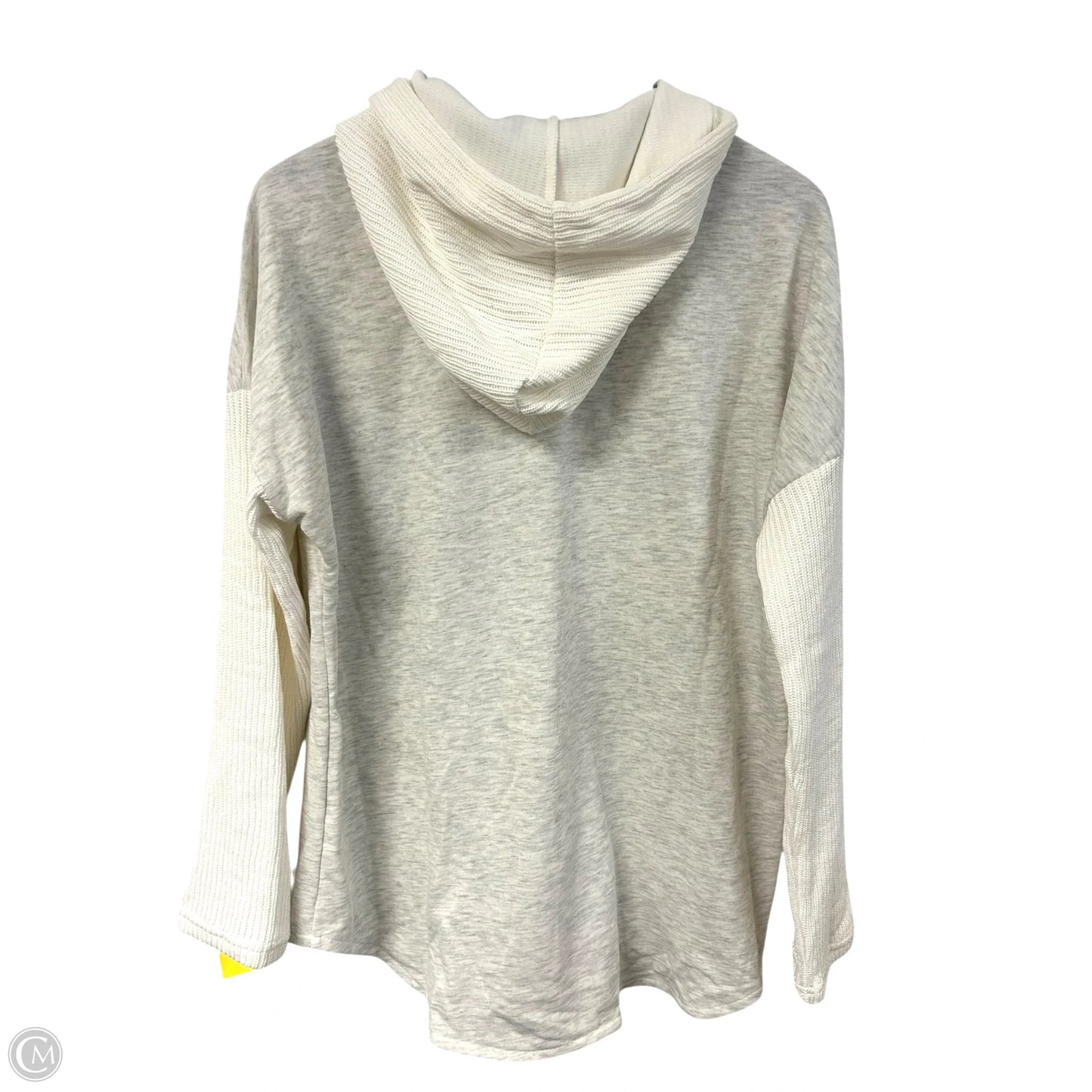 Jacket Shirt By Cmf In Cream & Grey, Size: L