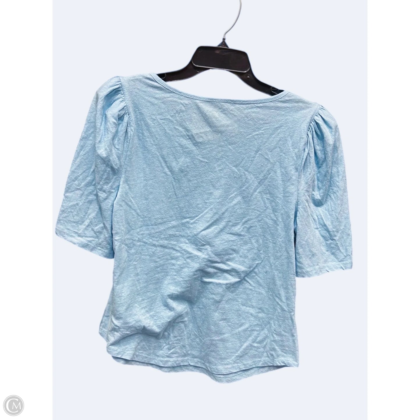 Top Short Sleeve By Anthropologie In Blue, Size: L