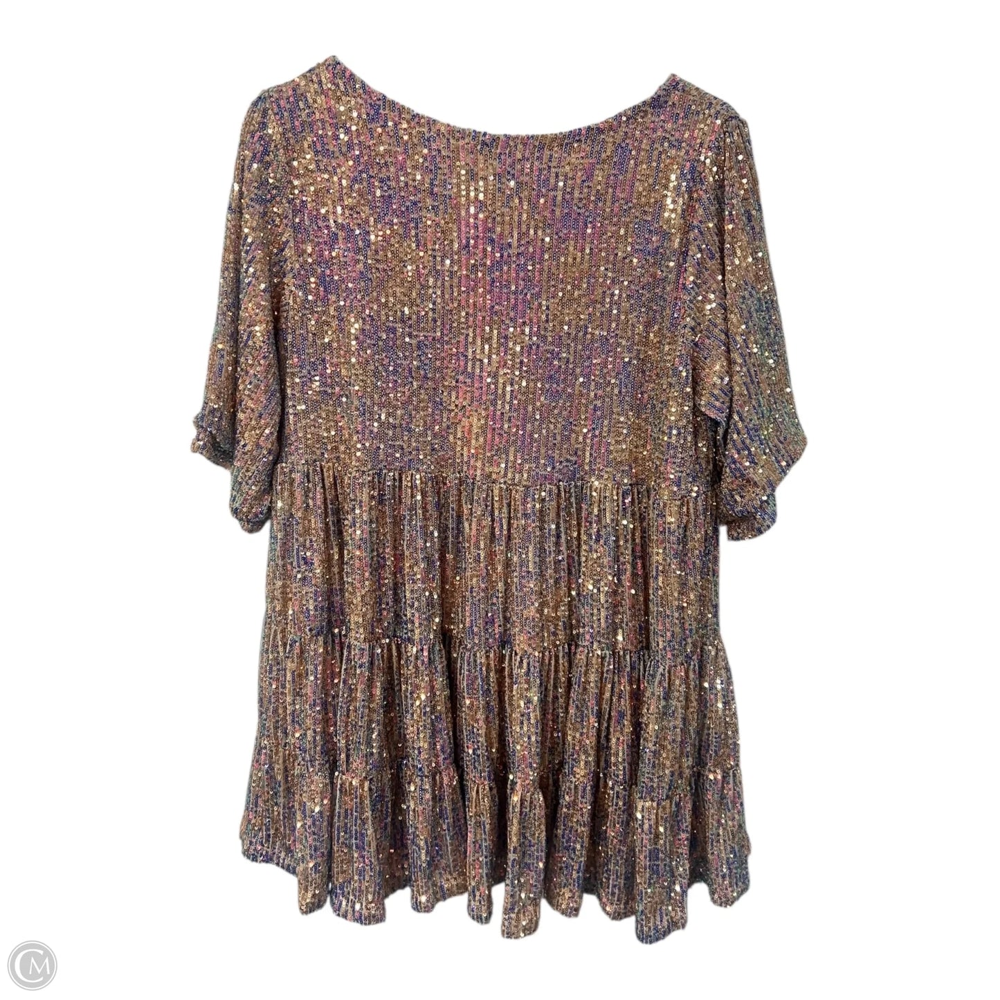 Dress Party Short By Cmb In Blue & Gold, Size: M