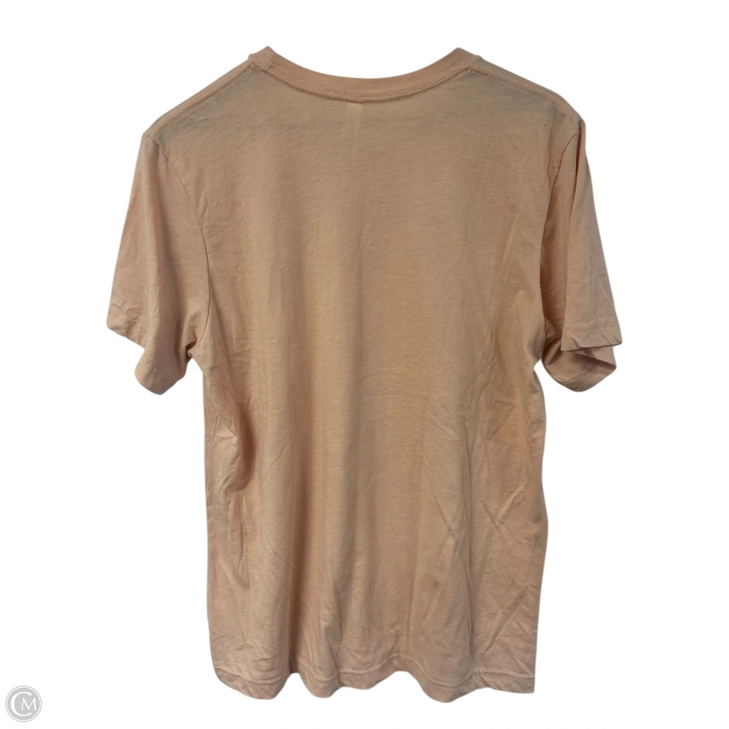 Top Short Sleeve Basic By Canvas In Peach, Size: L