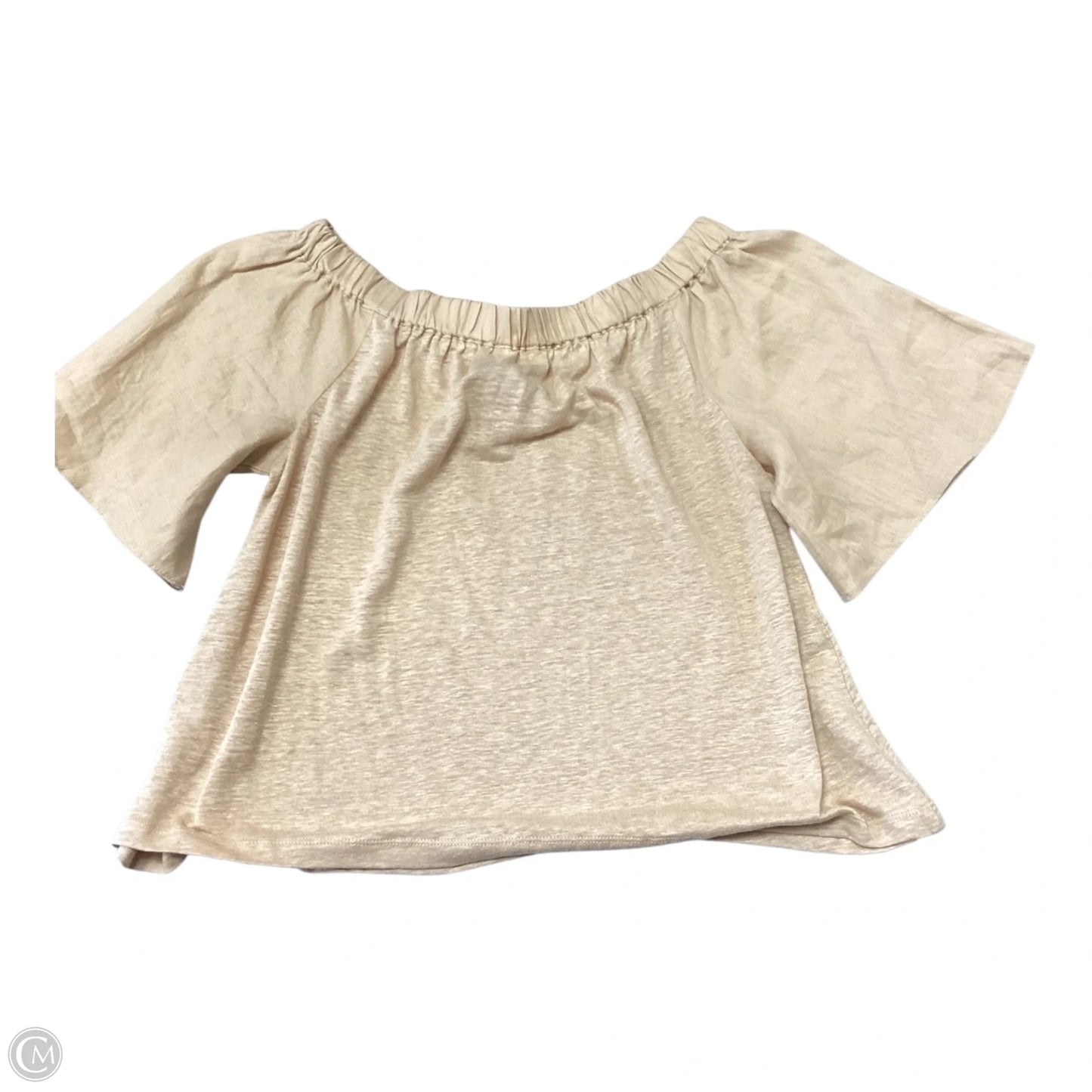 Top Short Sleeve By Chicos In Tan, Size: S