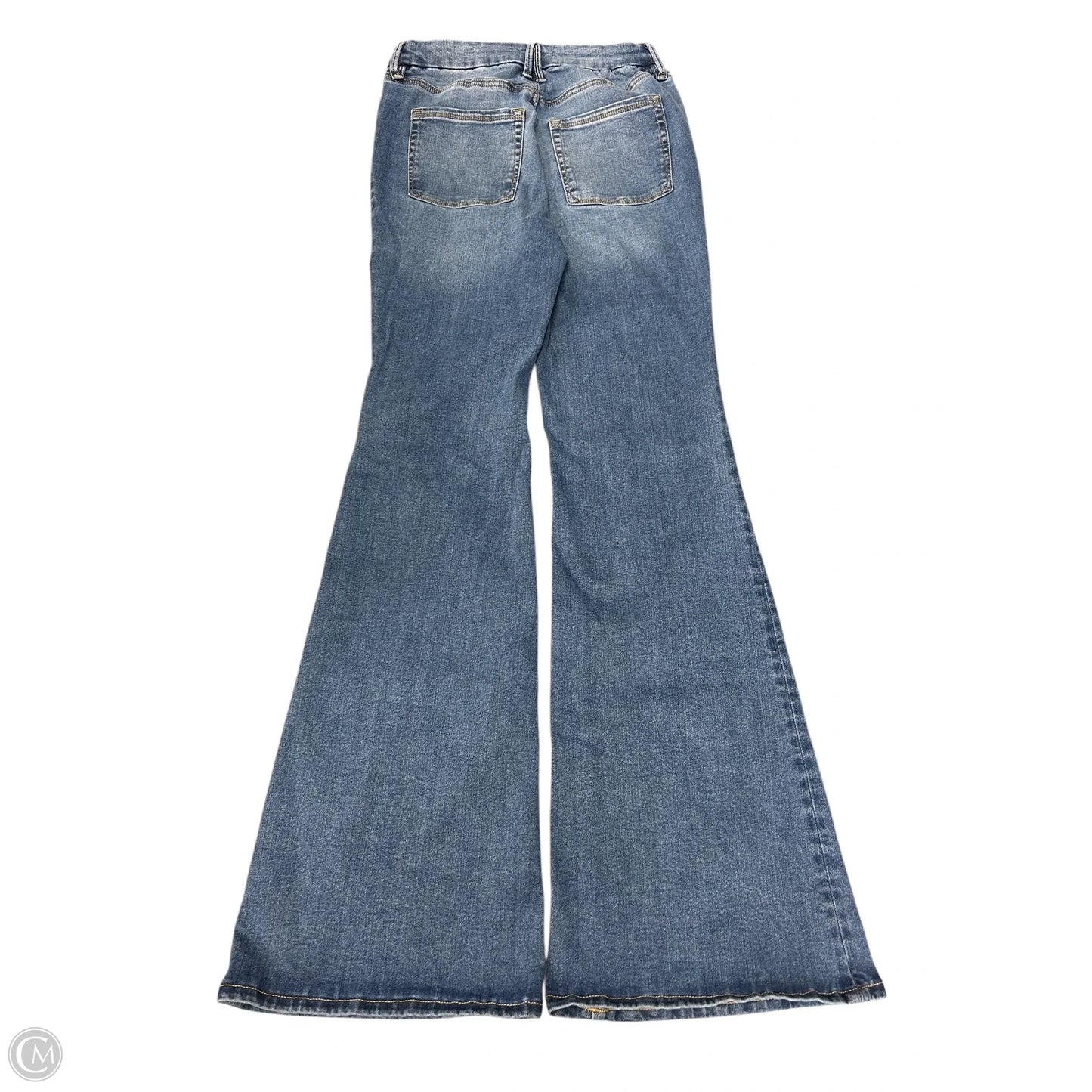 Jeans Flared By Good American In Blue Denim, Size: M