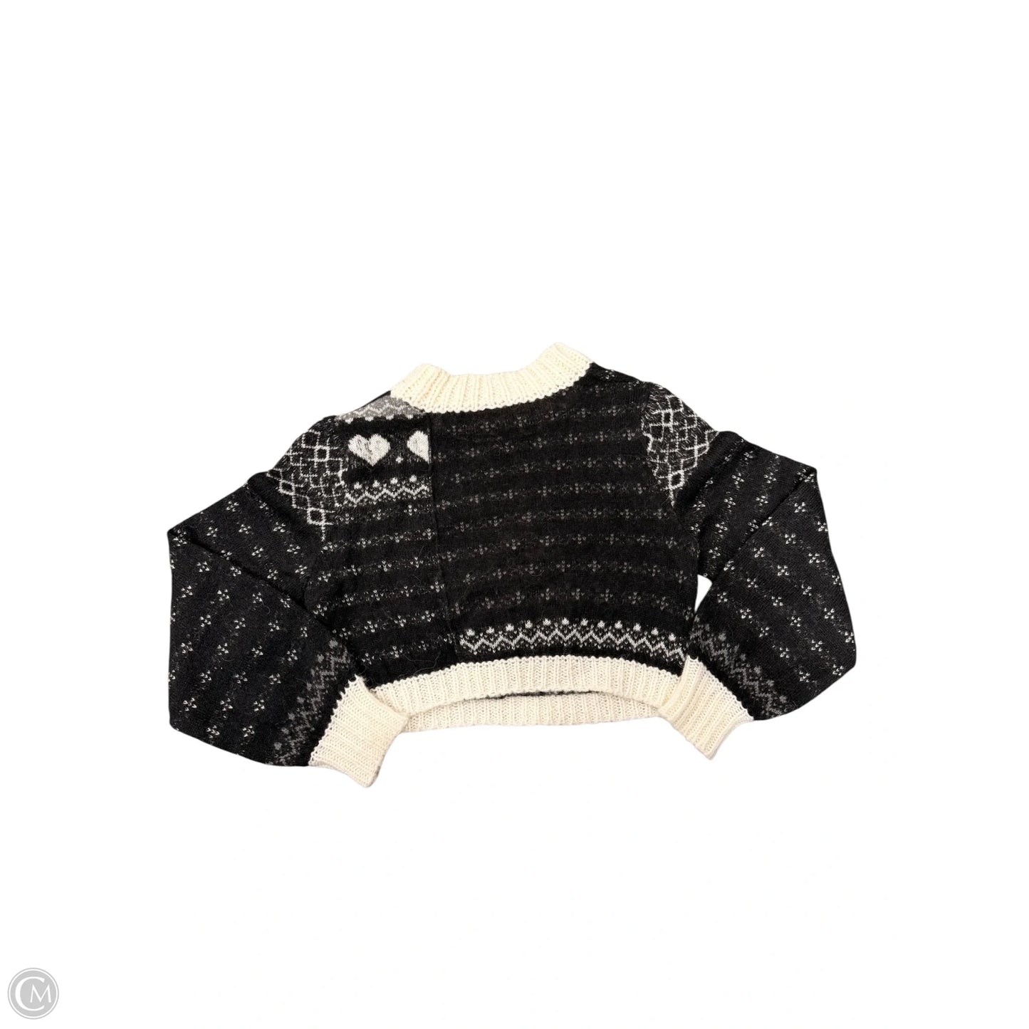 Sweater By Free People In Black & Cream, Size: Xs