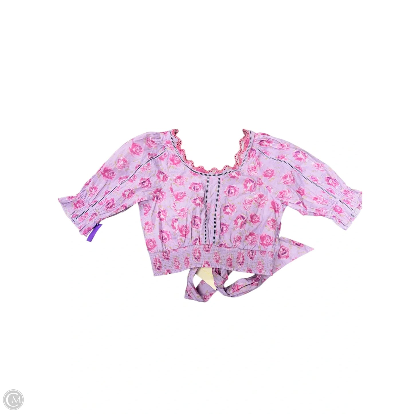 Top Long Sleeve By Loveshackfancy In Purple, Size: M