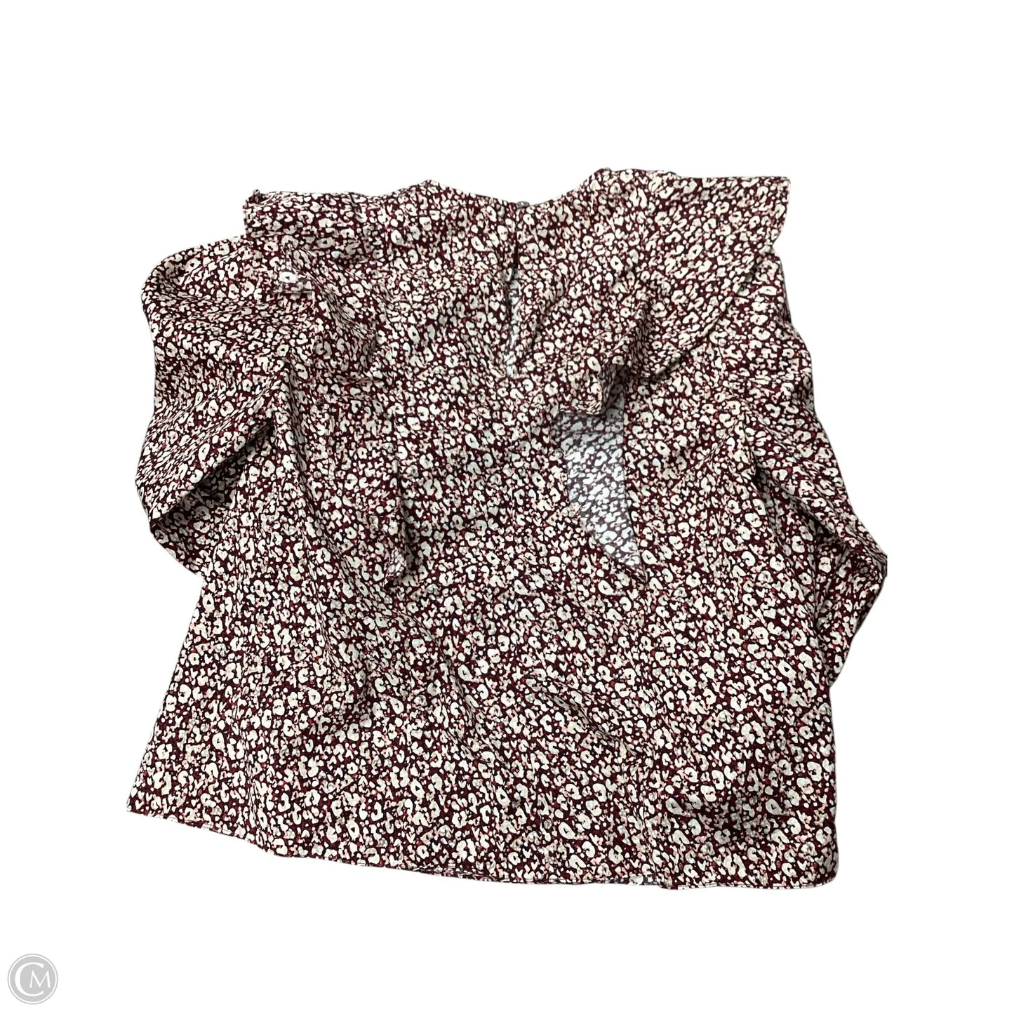 Blouse 3/4 Sleeve By Ted Baker In Maroon, Size: 8