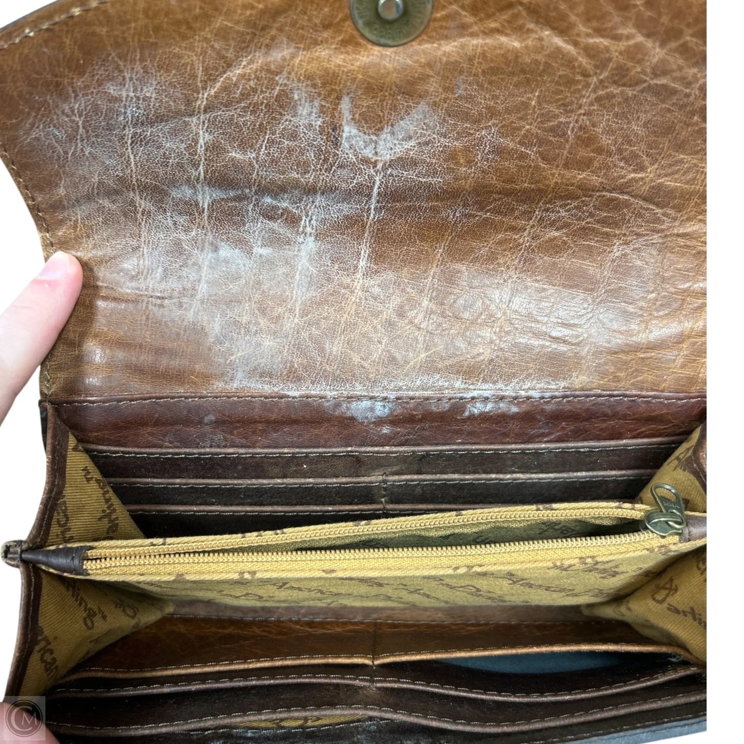 Wallet Leather By Cmc, Size: Large