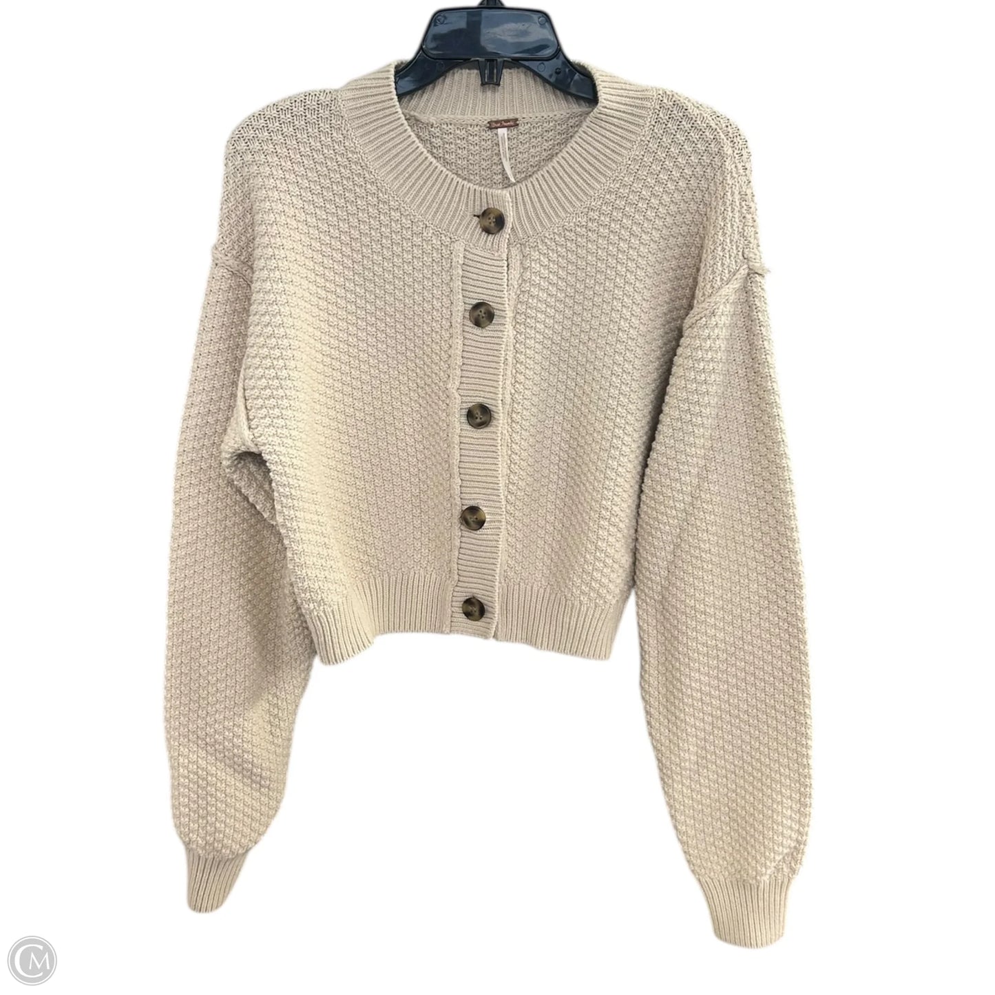 Sweater Cardigan By Free People In Beige, Size: S