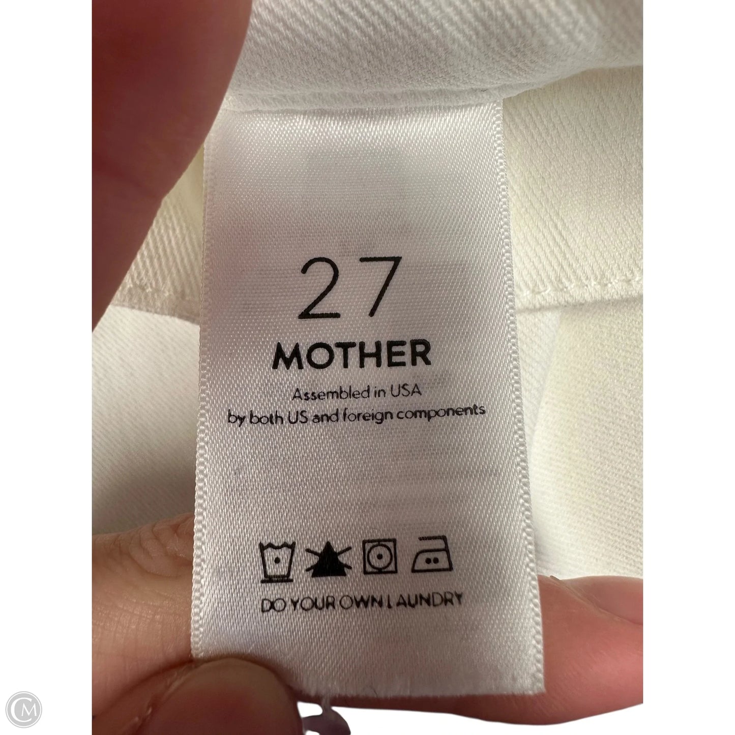 Jeans Skinny By Mother In White, Size: 4
