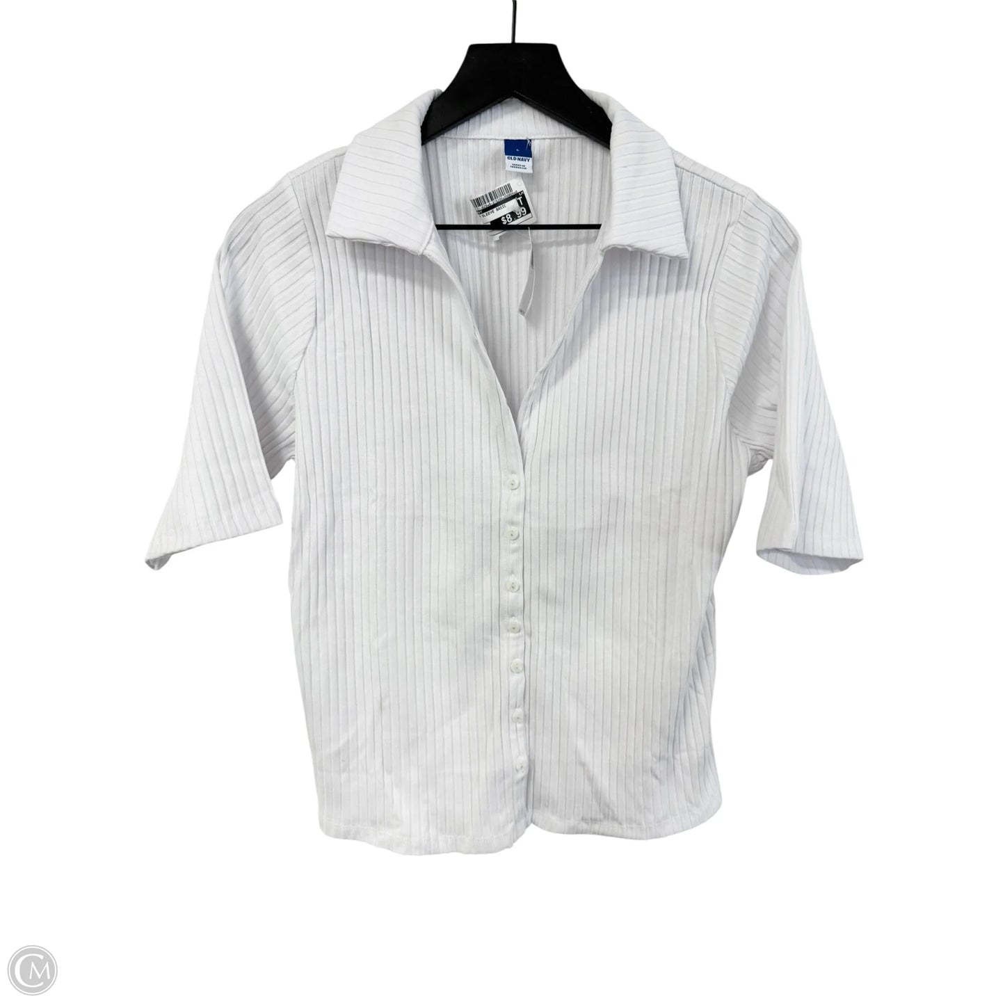 Top 3/4 Sleeve Basic By Old Navy In White, Size: L