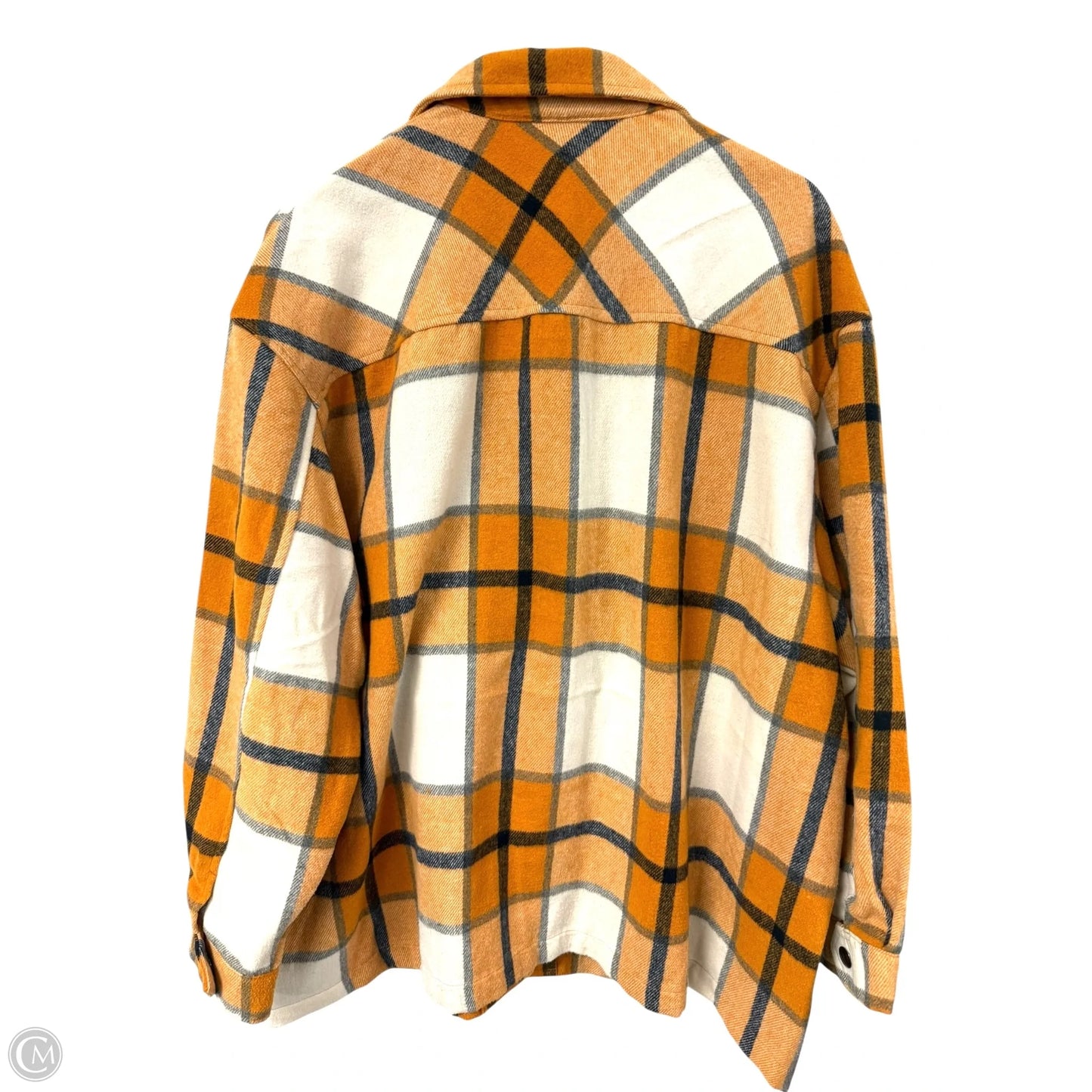 Jacket Shirt By Hfx In Yellow, Size: Xl