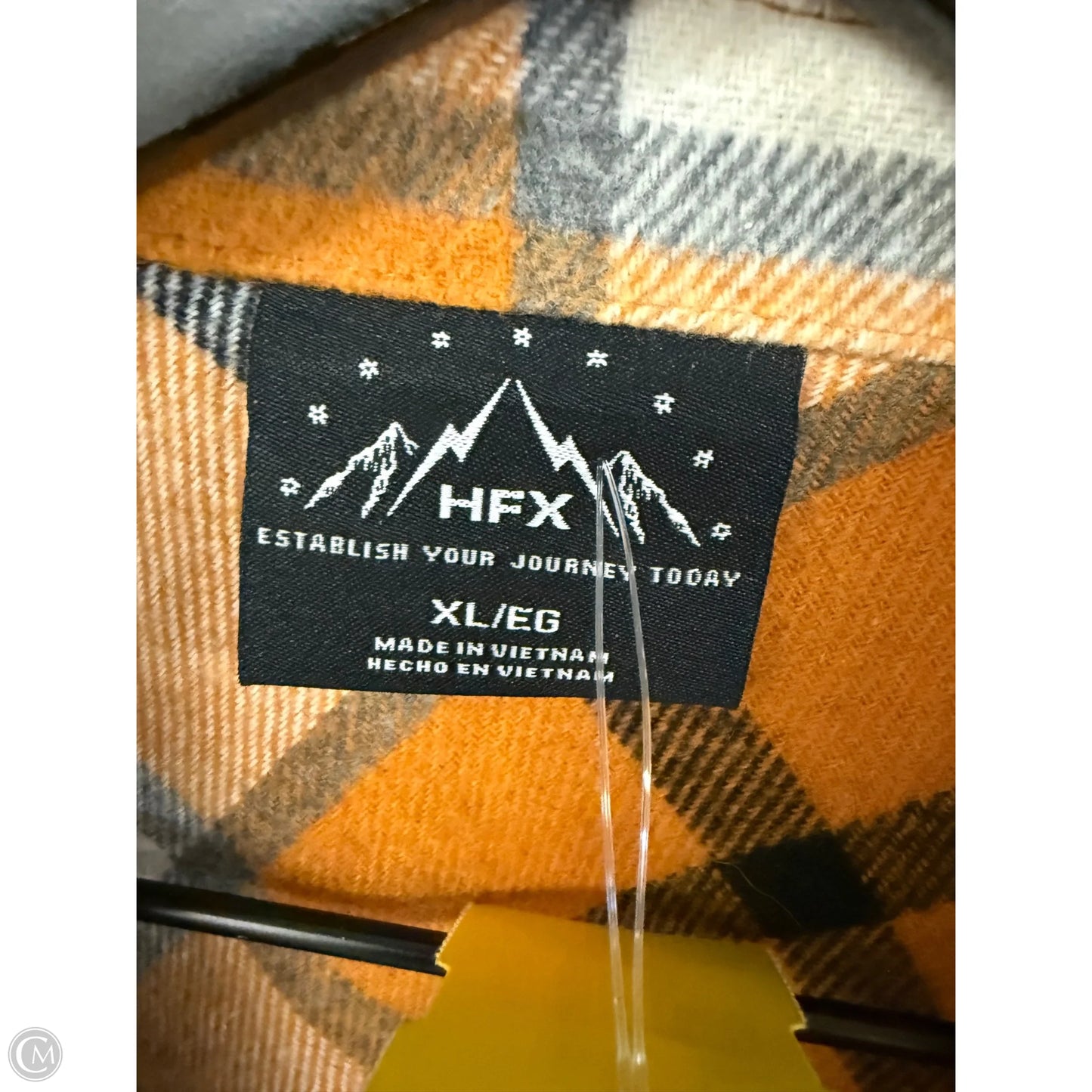 Jacket Shirt By Hfx In Yellow, Size: Xl