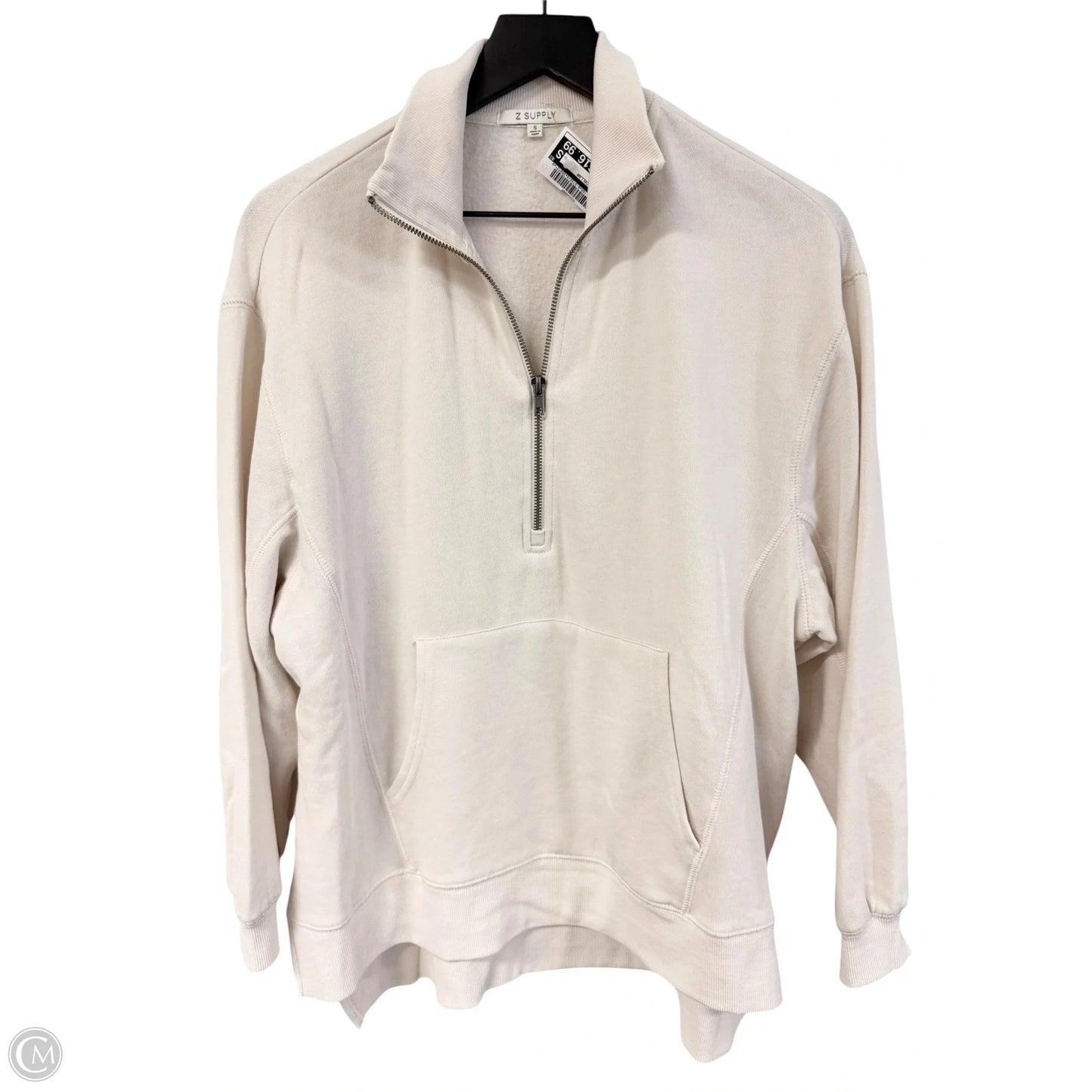 Sweatshirt Collar By Z Supply In Cream, Size: S