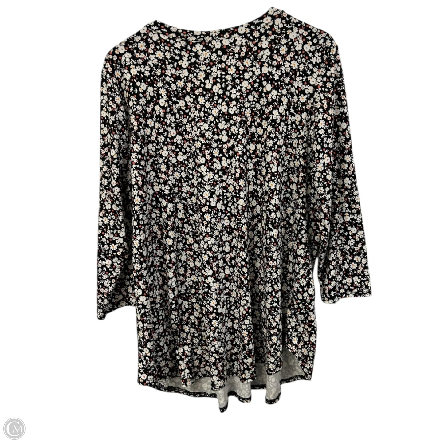 Top 3/4 Sleeve By Honeyme In Floral Print, Size: Xl