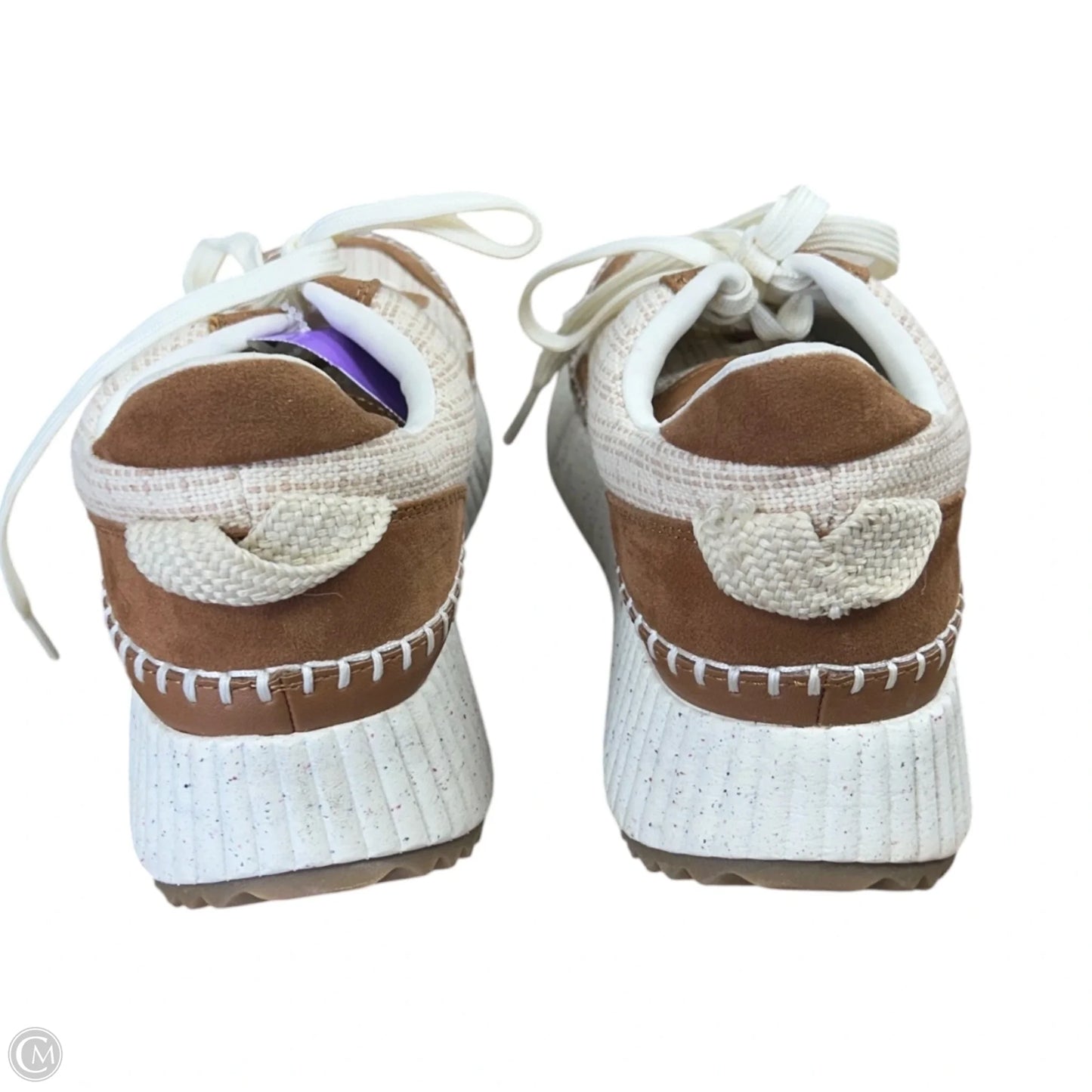 Shoes Sneakers Platform By Universal Thread In Brown & Cream, Size: 8.5