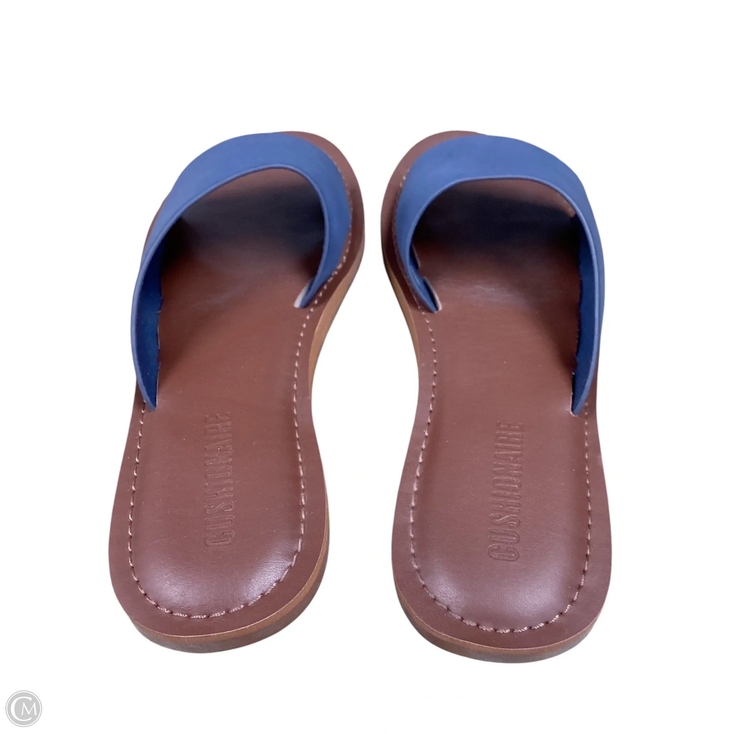 Sandals Flats By Cushionaire In Blue & Brown, Size: 7