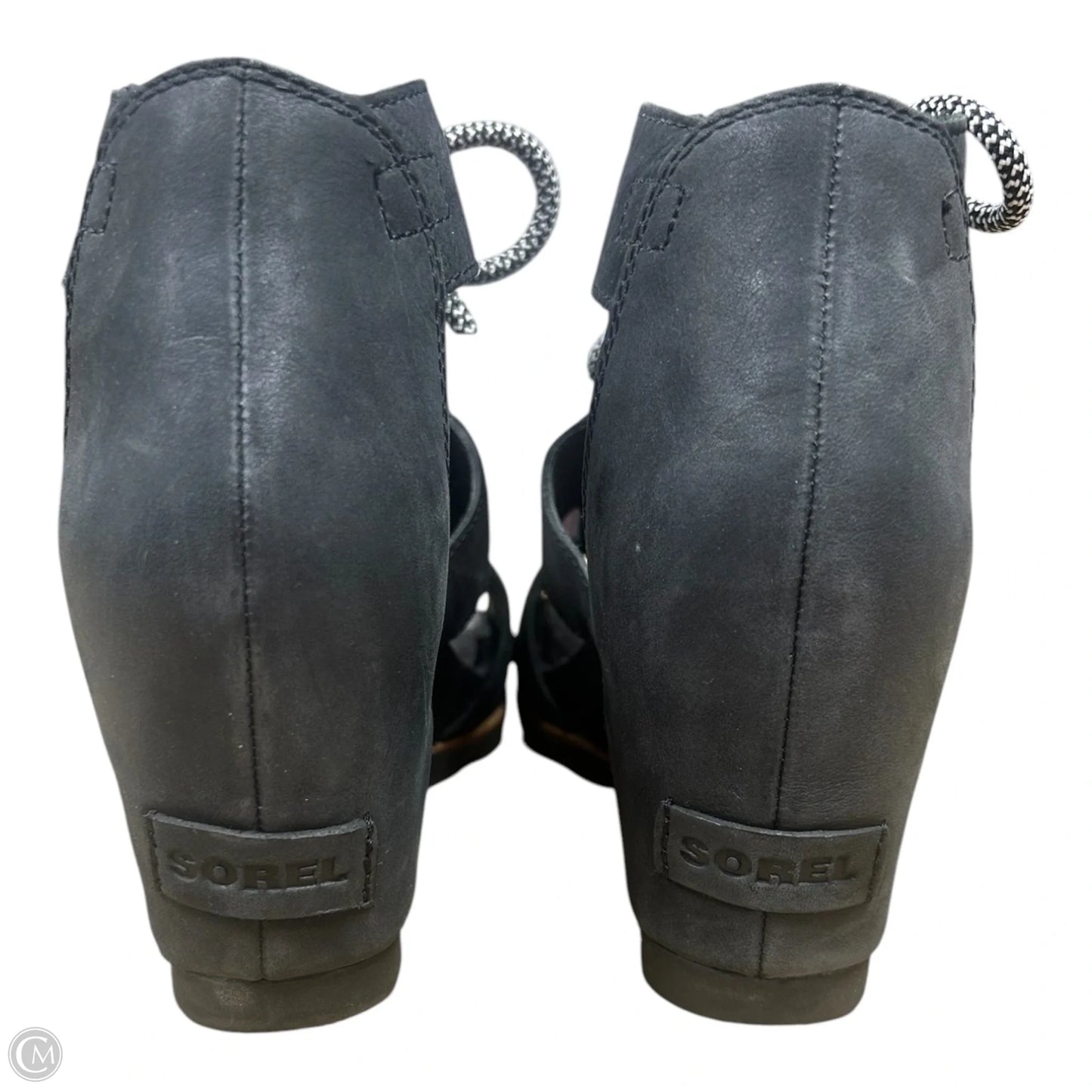 Sandals Heels Wedge By Sorel In Black, Size: 9.5