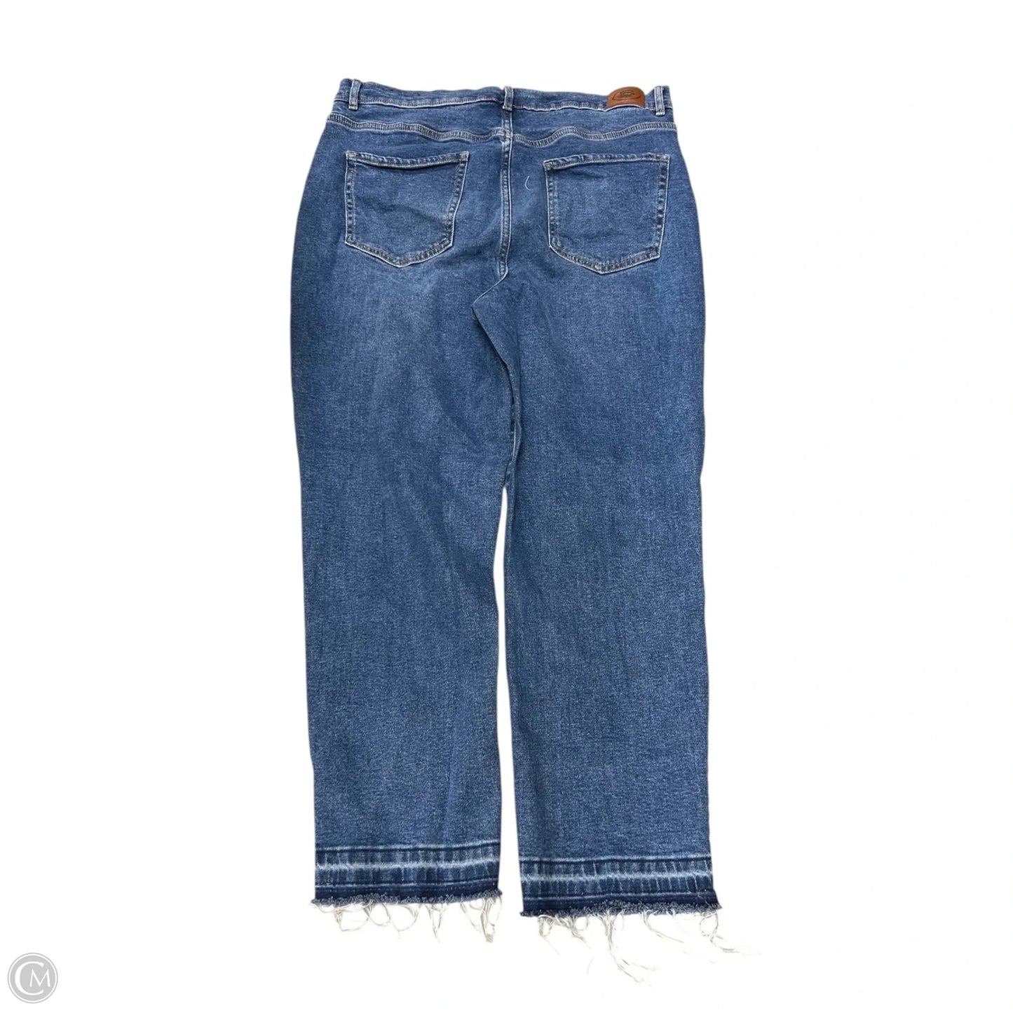Jeans Straight By Laura Ashley In Blue Denim, Size: 14