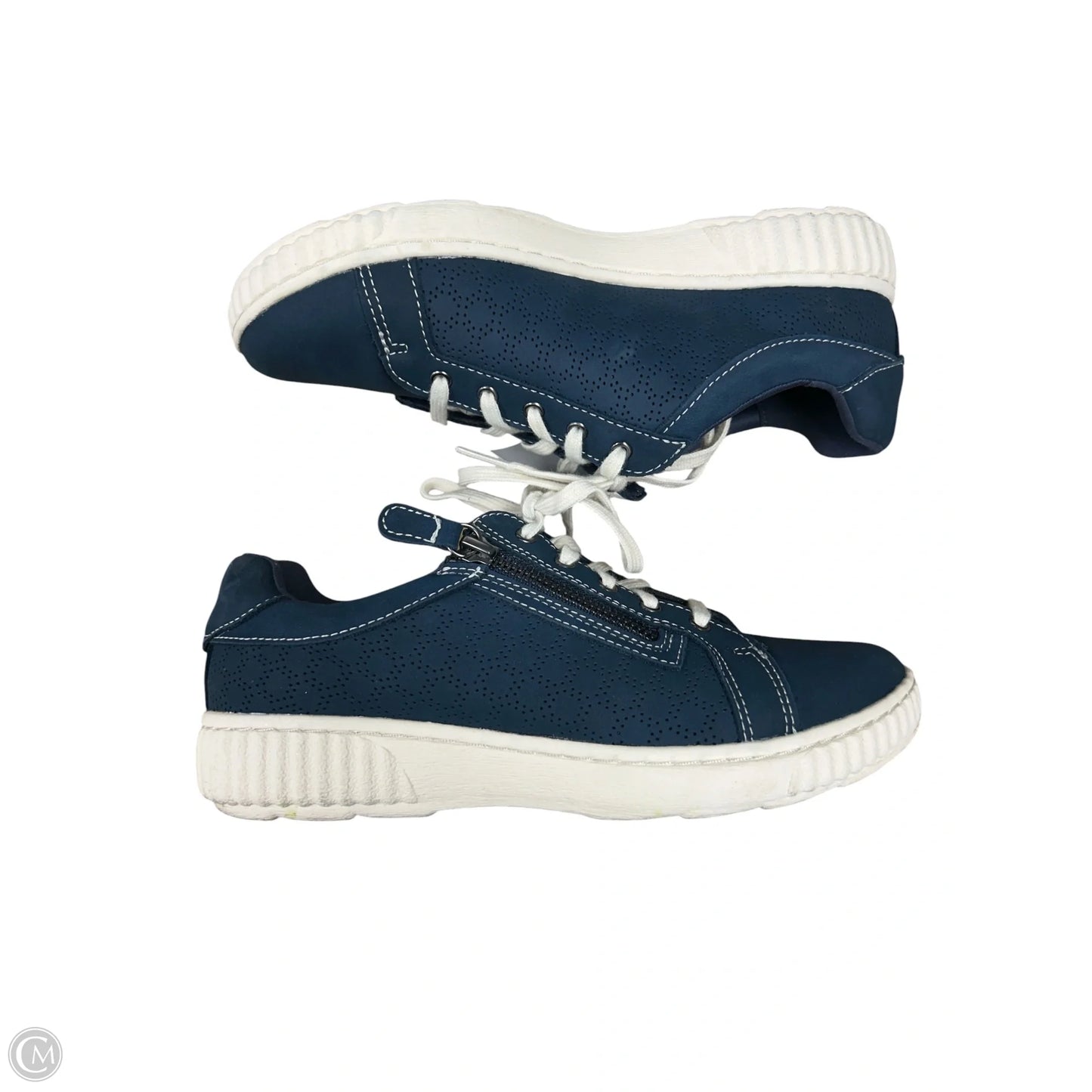 Shoes Sneakers By Clarks In Navy, Size: 7