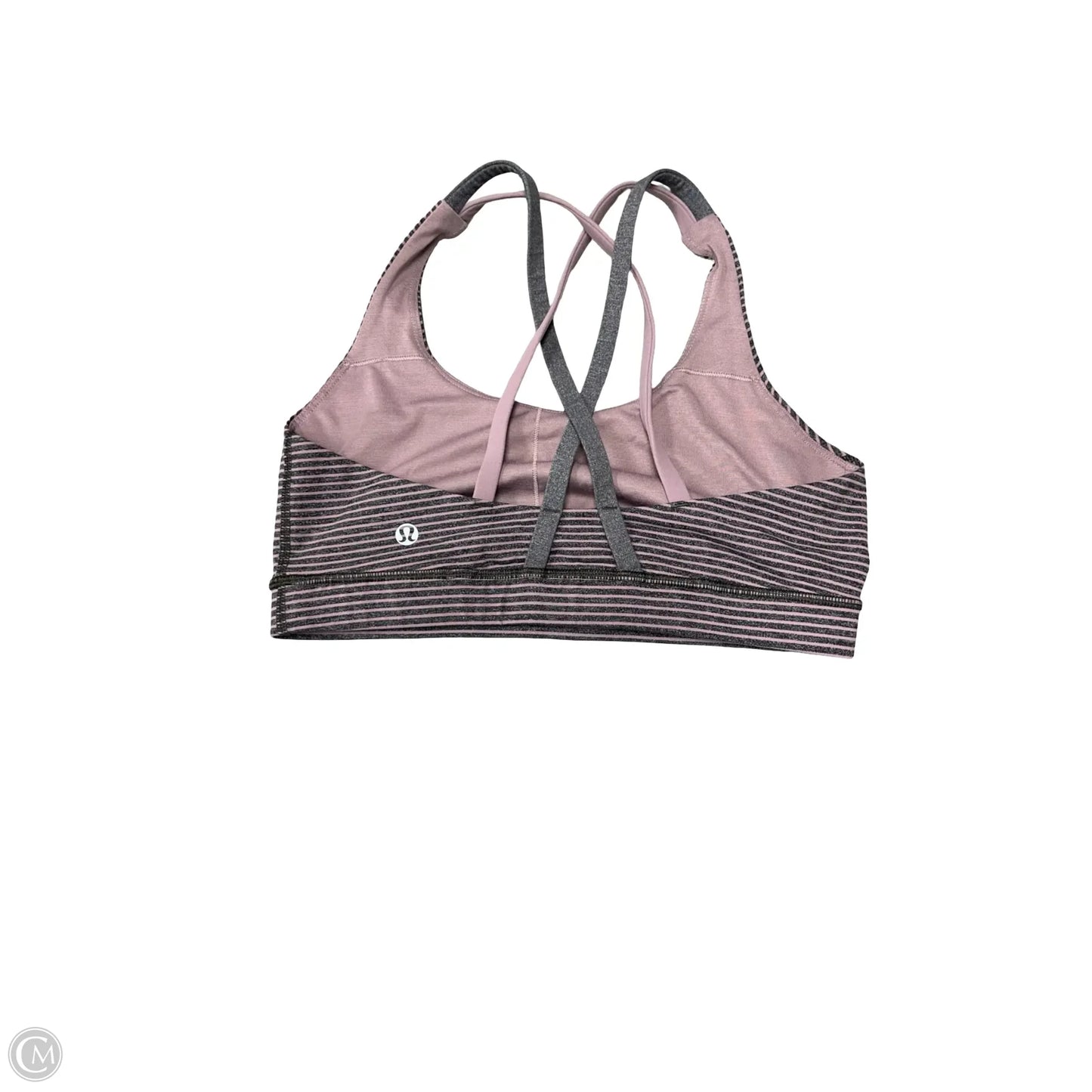 Athletic Bra By Lululemon In Striped Pattern, Size: 8